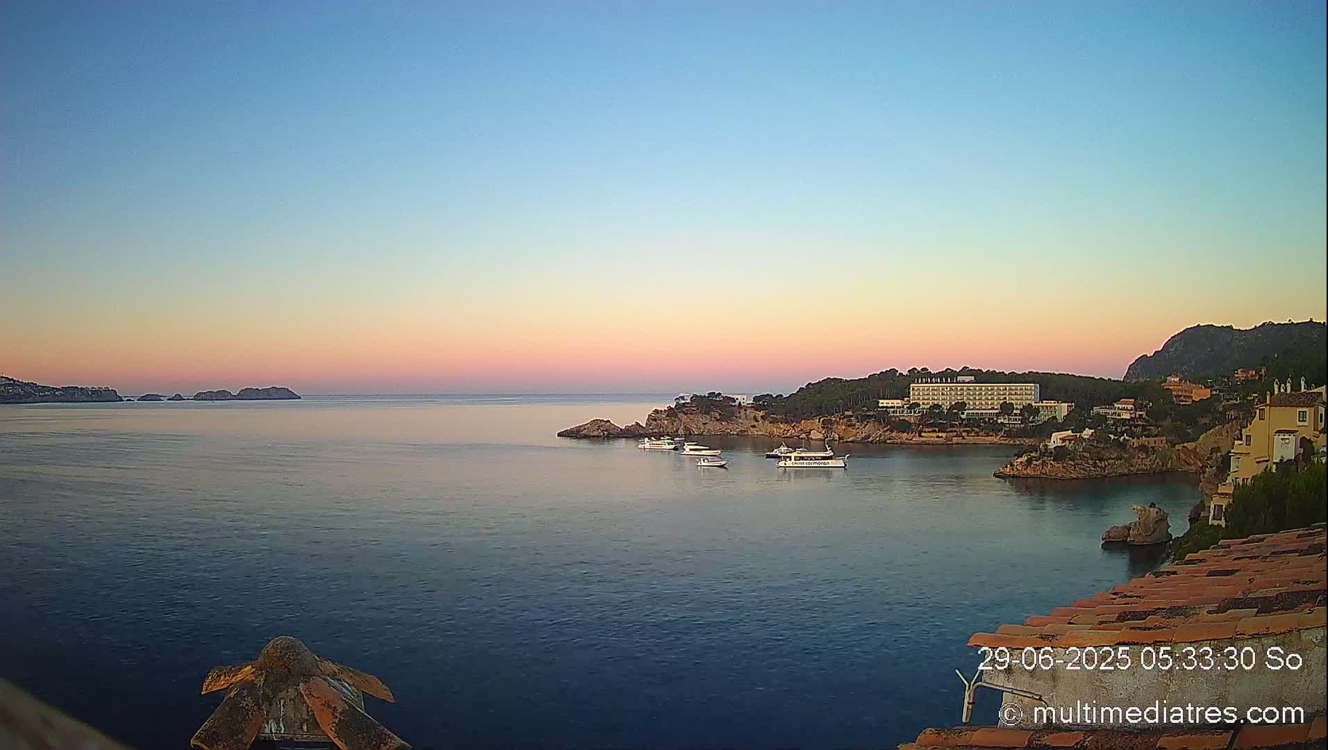 Mallorca, Peguera Cala Fornells Bay Balearic Sea Live Cam, Balearic Islands, Spain