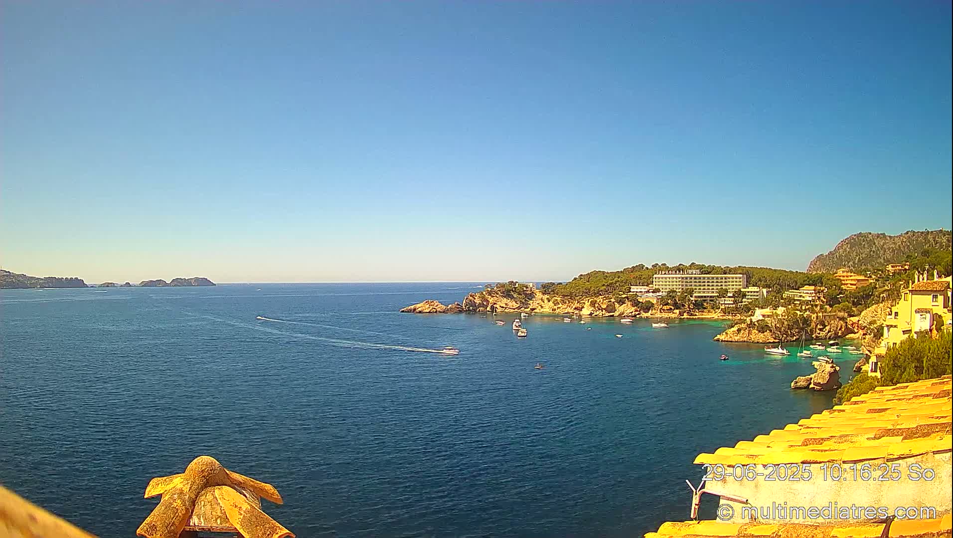 Mallorca, Peguera Cala Fornells Bay Balearic Sea Live Cam, Balearic Islands, Spain