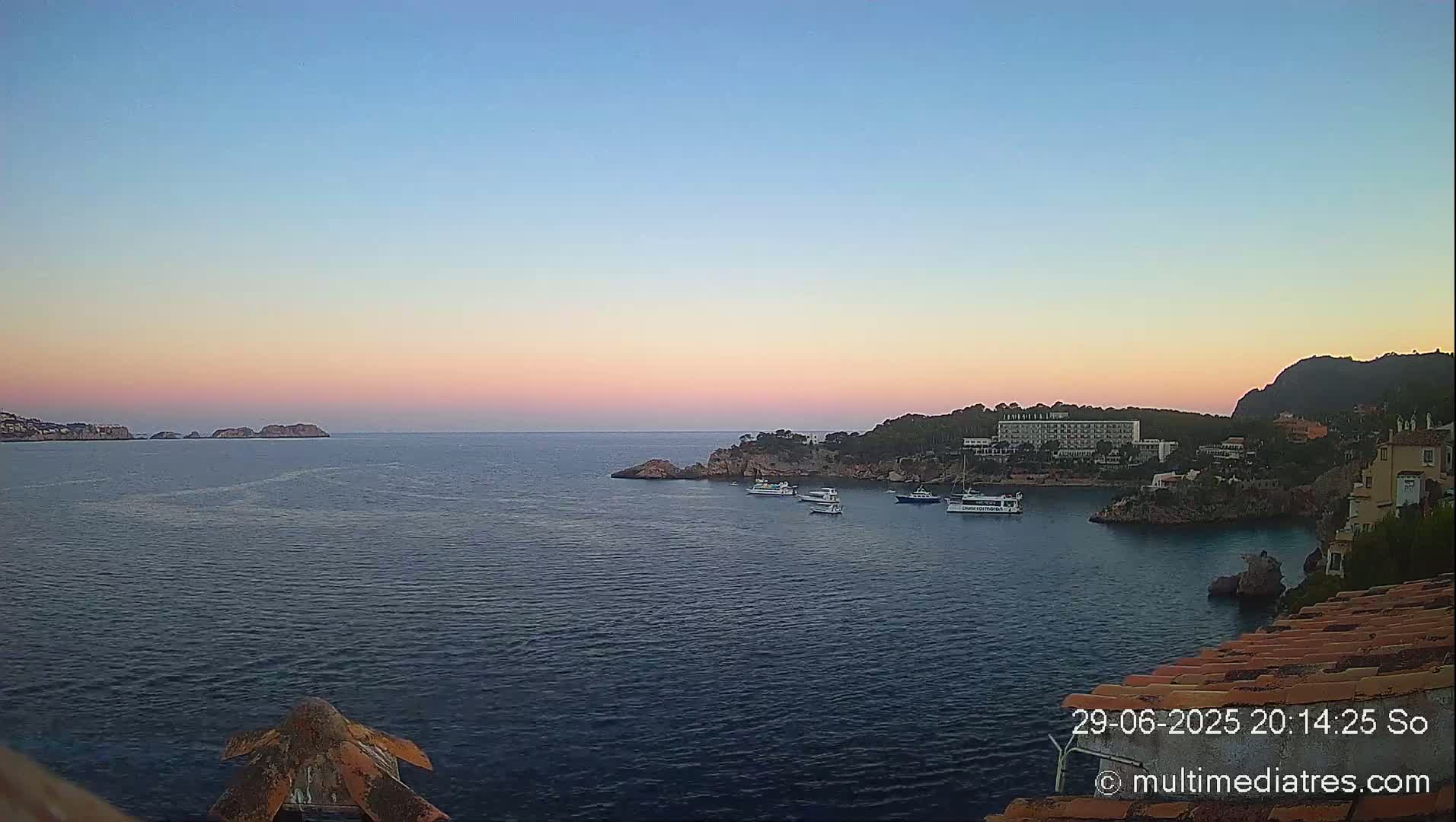 Mallorca, Peguera Cala Fornells Bay Balearic Sea Live Cam, Balearic Islands, Spain