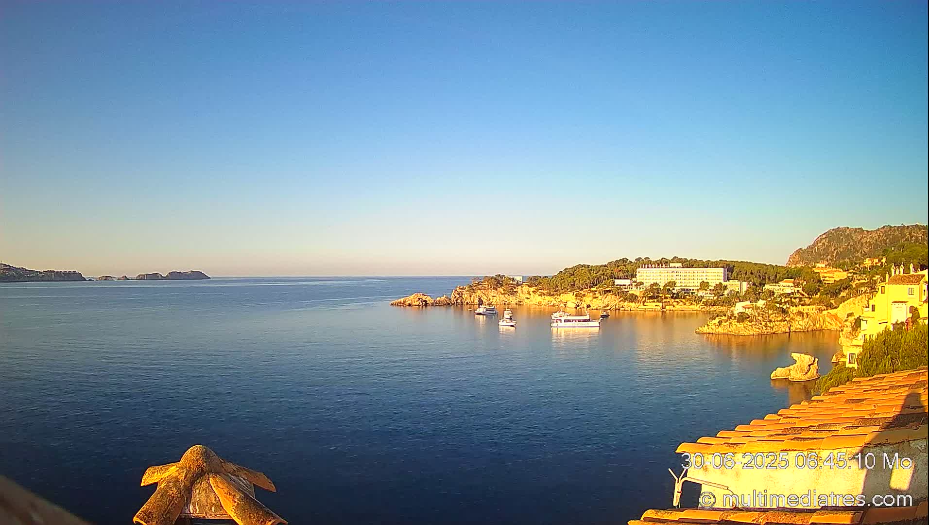 Mallorca, Peguera Cala Fornells Bay Balearic Sea Live Cam, Balearic Islands, Spain