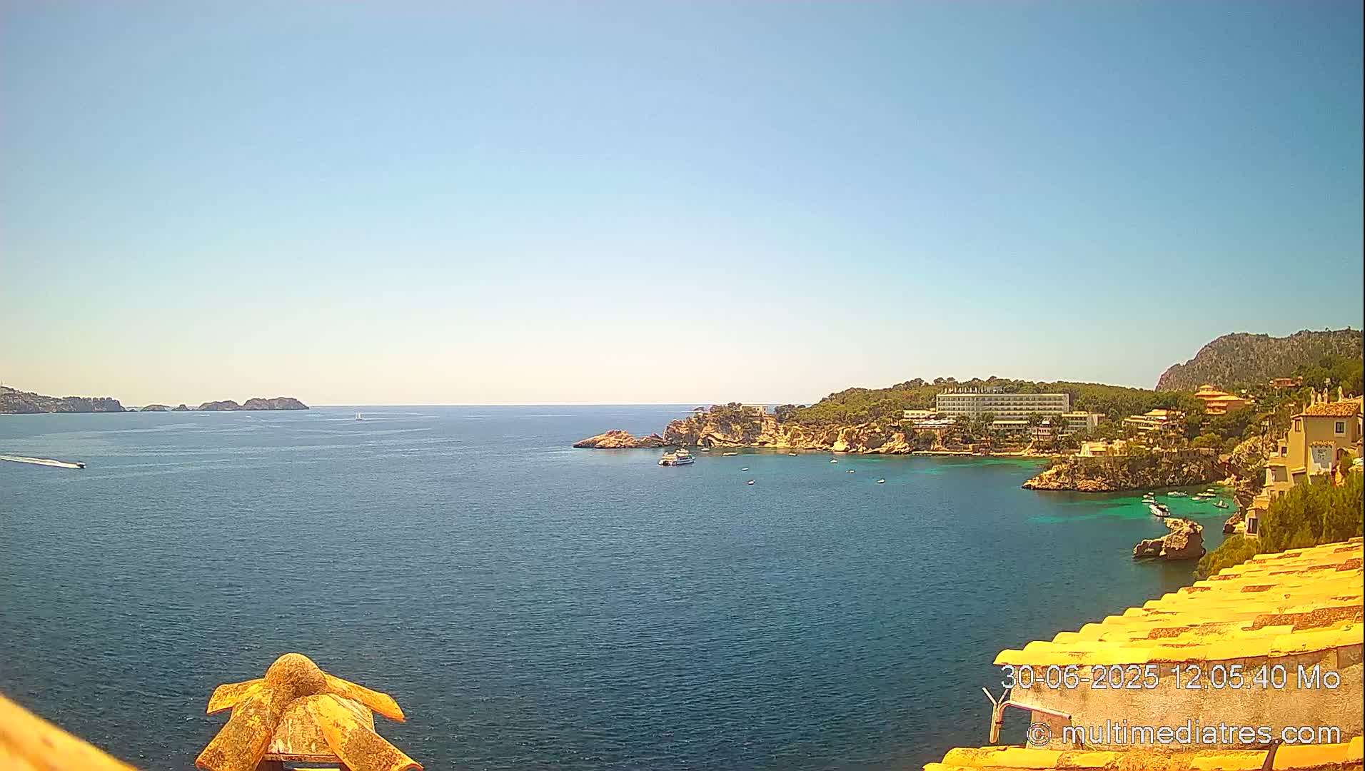 Mallorca, Peguera Cala Fornells Bay Balearic Sea Live Cam, Balearic Islands, Spain