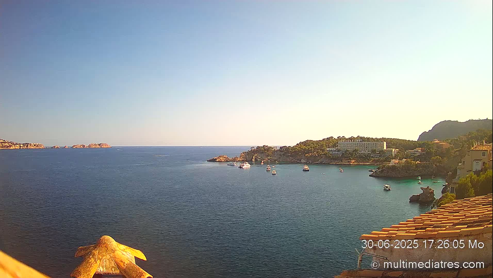 Mallorca, Peguera Cala Fornells Bay Balearic Sea Live Cam, Balearic Islands, Spain