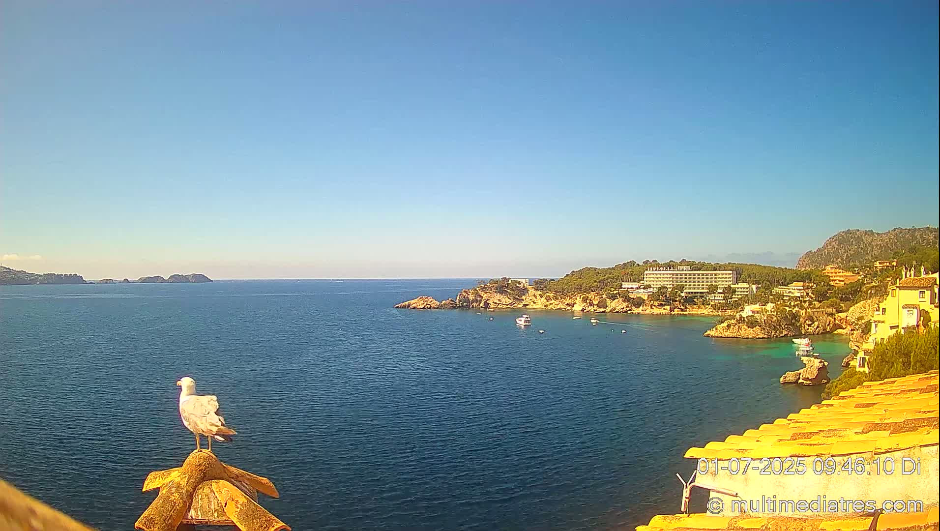 Mallorca, Peguera Cala Fornells Bay Balearic Sea Live Cam, Balearic Islands, Spain
