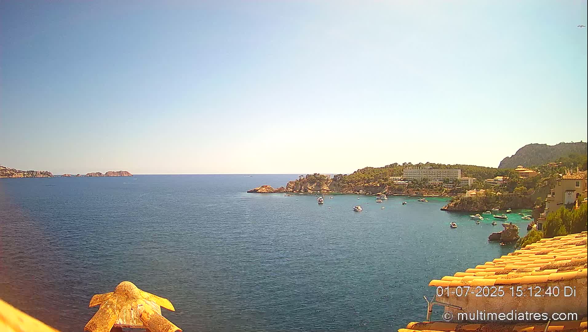 Mallorca, Peguera Cala Fornells Bay Balearic Sea Live Cam, Balearic Islands, Spain
