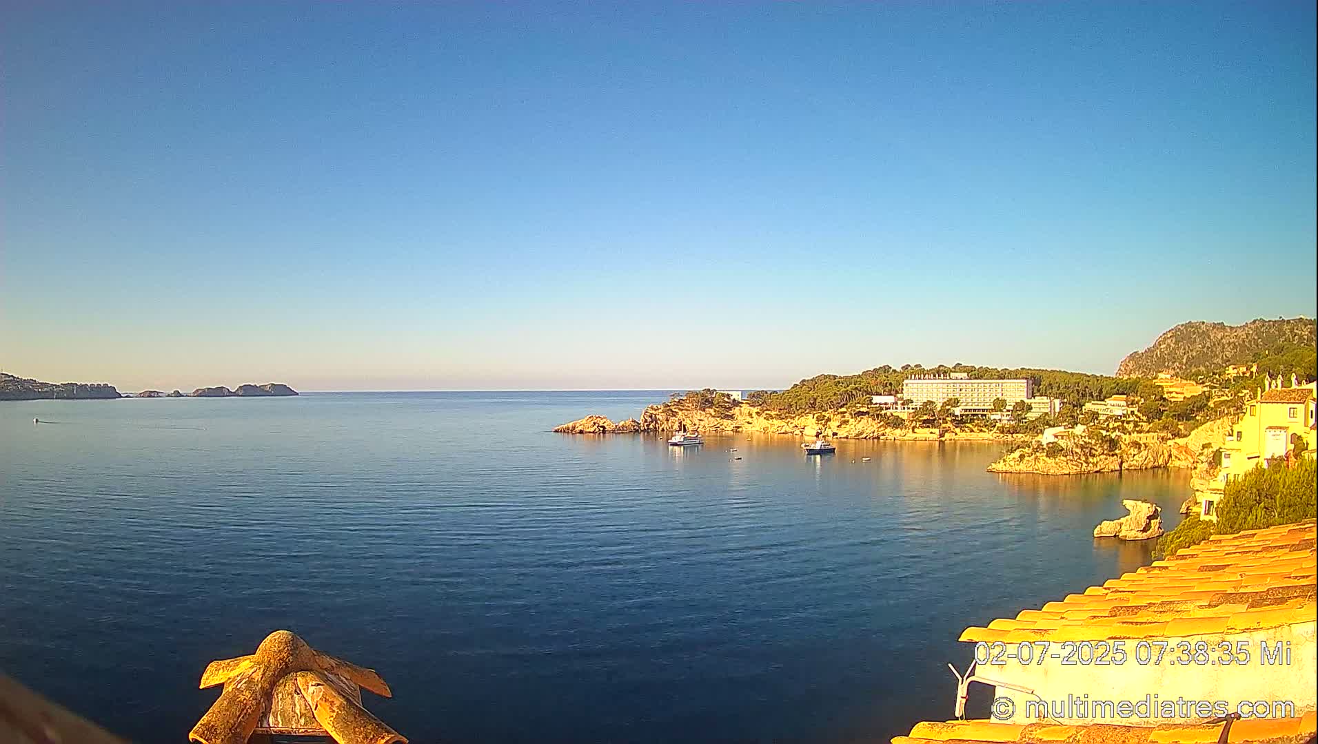 Mallorca, Peguera Cala Fornells Bay Balearic Sea Live Cam, Balearic Islands, Spain