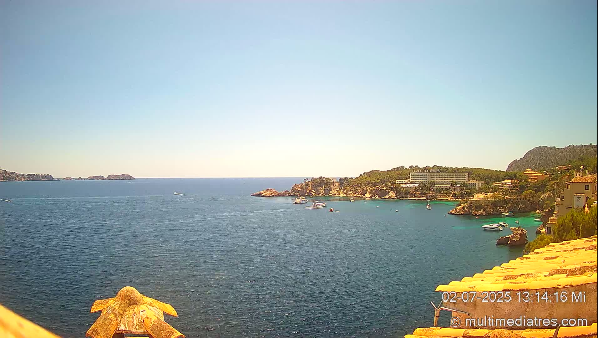 Mallorca, Peguera Cala Fornells Bay Balearic Sea Live Cam, Balearic Islands, Spain