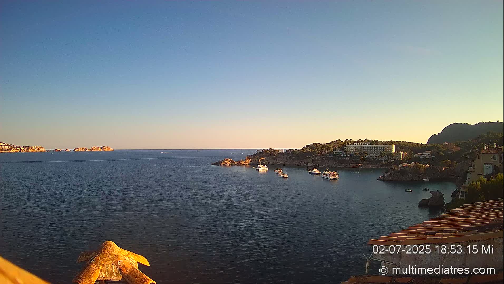 Mallorca, Peguera Cala Fornells Bay Balearic Sea Live Cam, Balearic Islands, Spain
