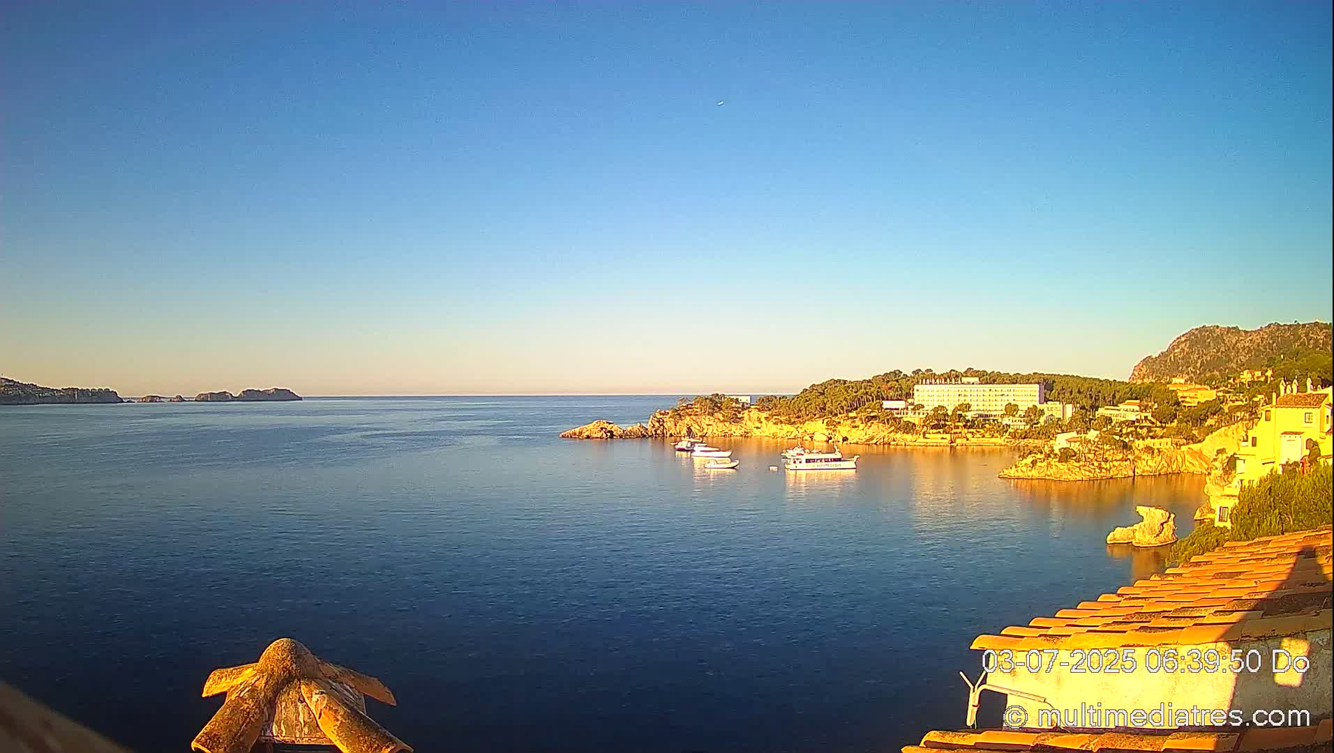 Mallorca, Peguera Cala Fornells Bay Balearic Sea Live Cam, Balearic Islands, Spain