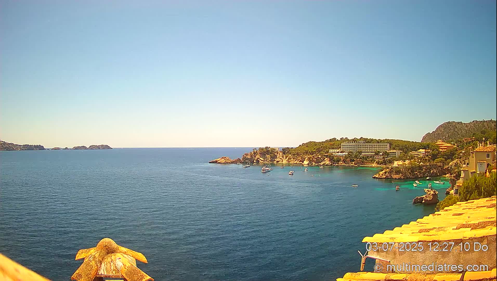 Mallorca, Peguera Cala Fornells Bay Balearic Sea Live Cam, Balearic Islands, Spain