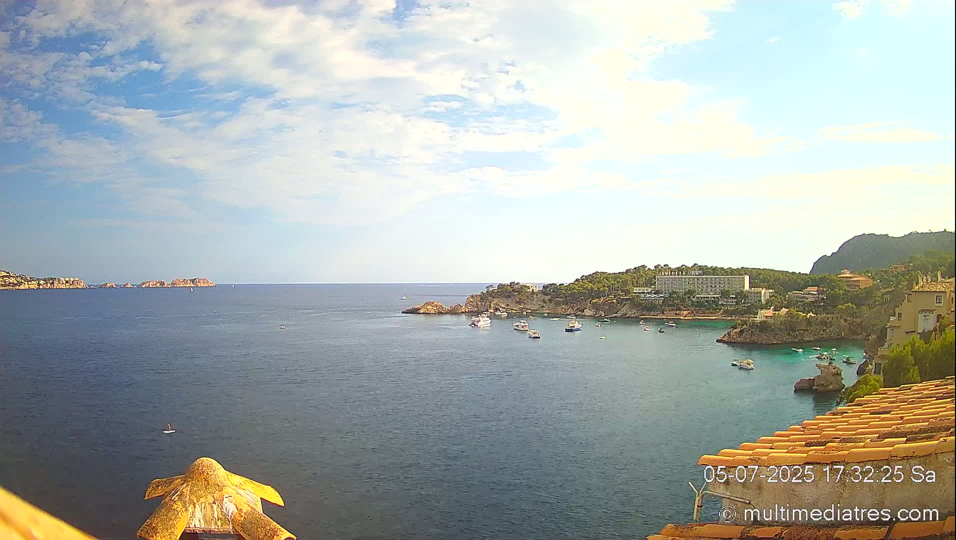 Mallorca, Peguera Cala Fornells Bay Balearic Sea Live Cam, Balearic Islands, Spain