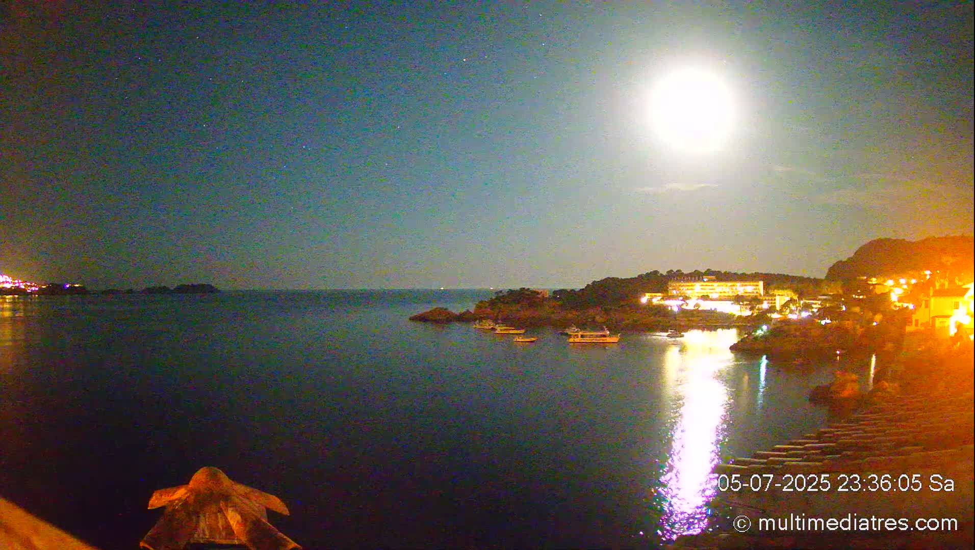 Mallorca, Peguera Cala Fornells Bay Balearic Sea Live Cam, Balearic Islands, Spain