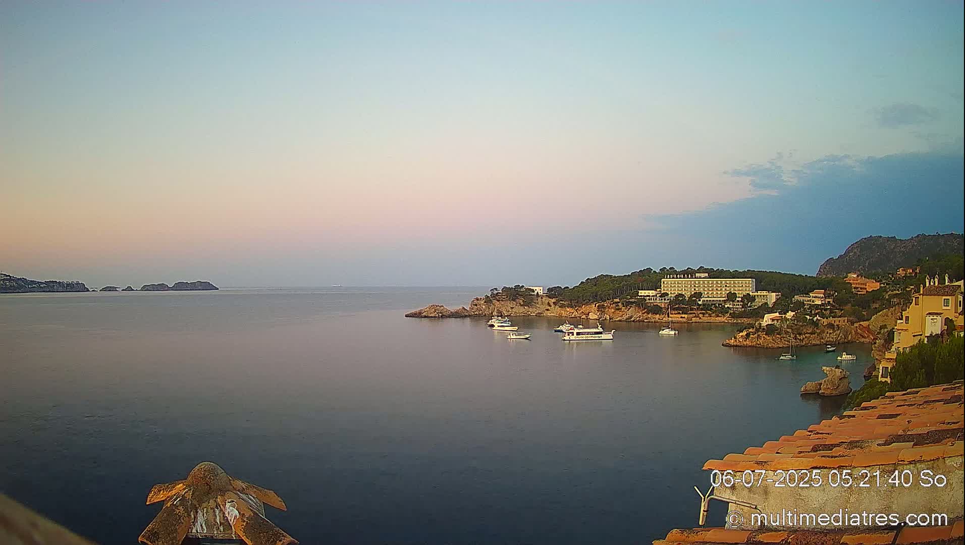 Mallorca, Peguera Cala Fornells Bay Balearic Sea Live Cam, Balearic Islands, Spain