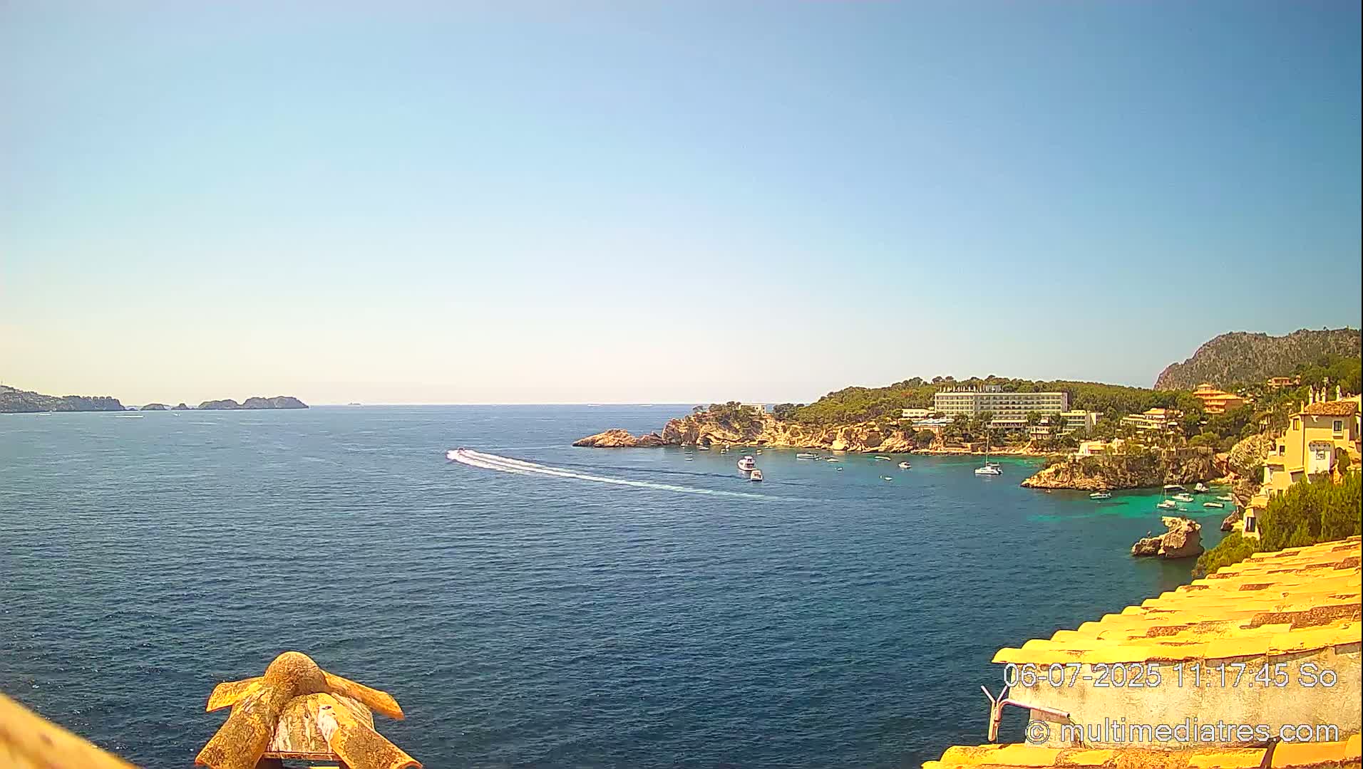 Mallorca, Peguera Cala Fornells Bay Balearic Sea Live Cam, Balearic Islands, Spain