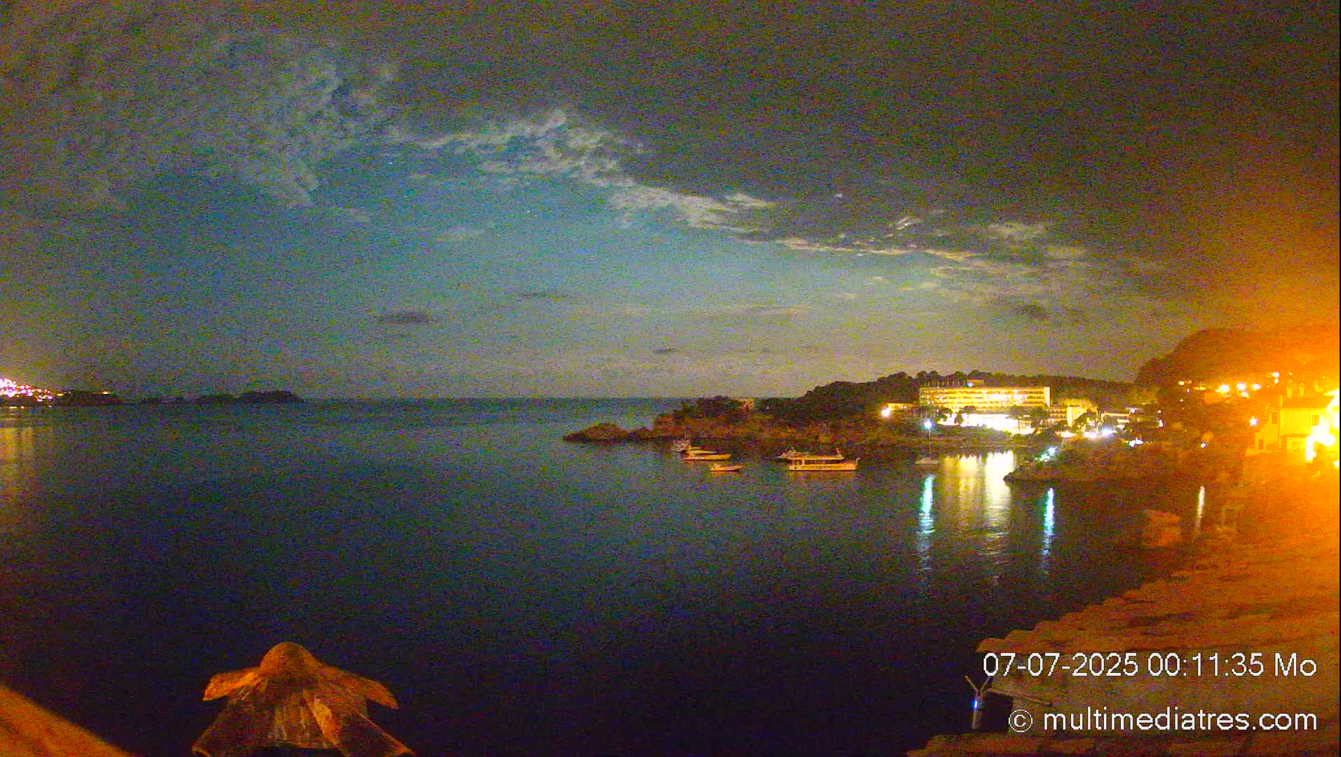 Mallorca, Peguera Cala Fornells Bay Balearic Sea Live Cam, Balearic Islands, Spain