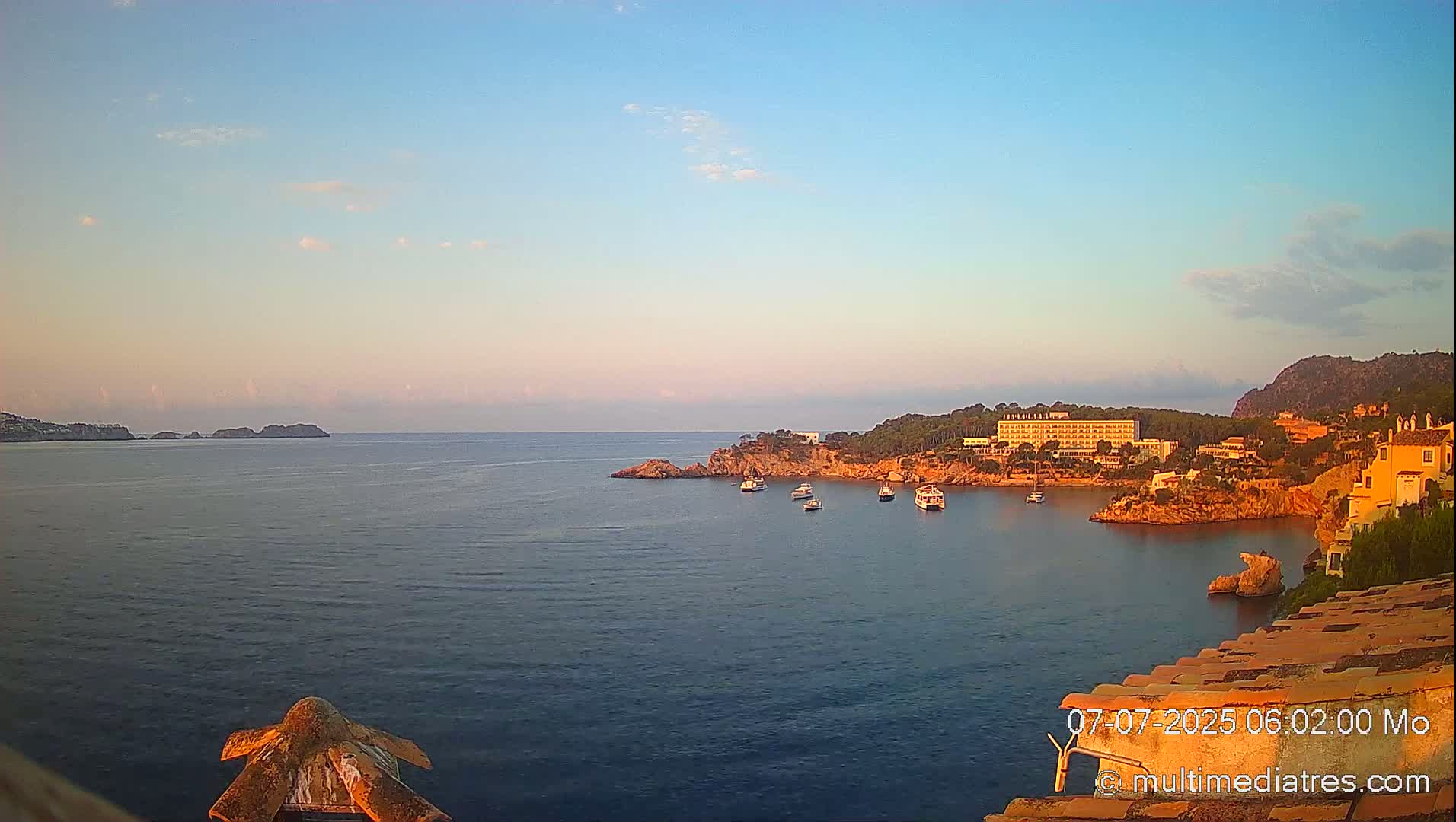 Mallorca, Peguera Cala Fornells Bay Balearic Sea Live Cam, Balearic Islands, Spain