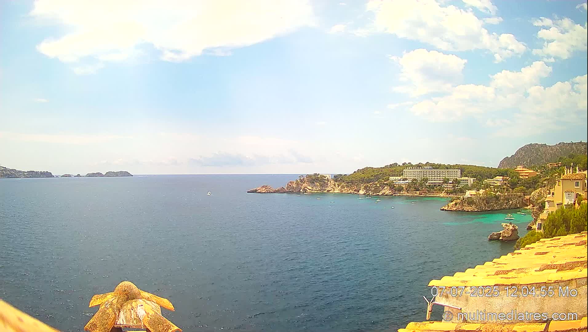 Mallorca, Peguera Cala Fornells Bay Balearic Sea Live Cam, Balearic Islands, Spain