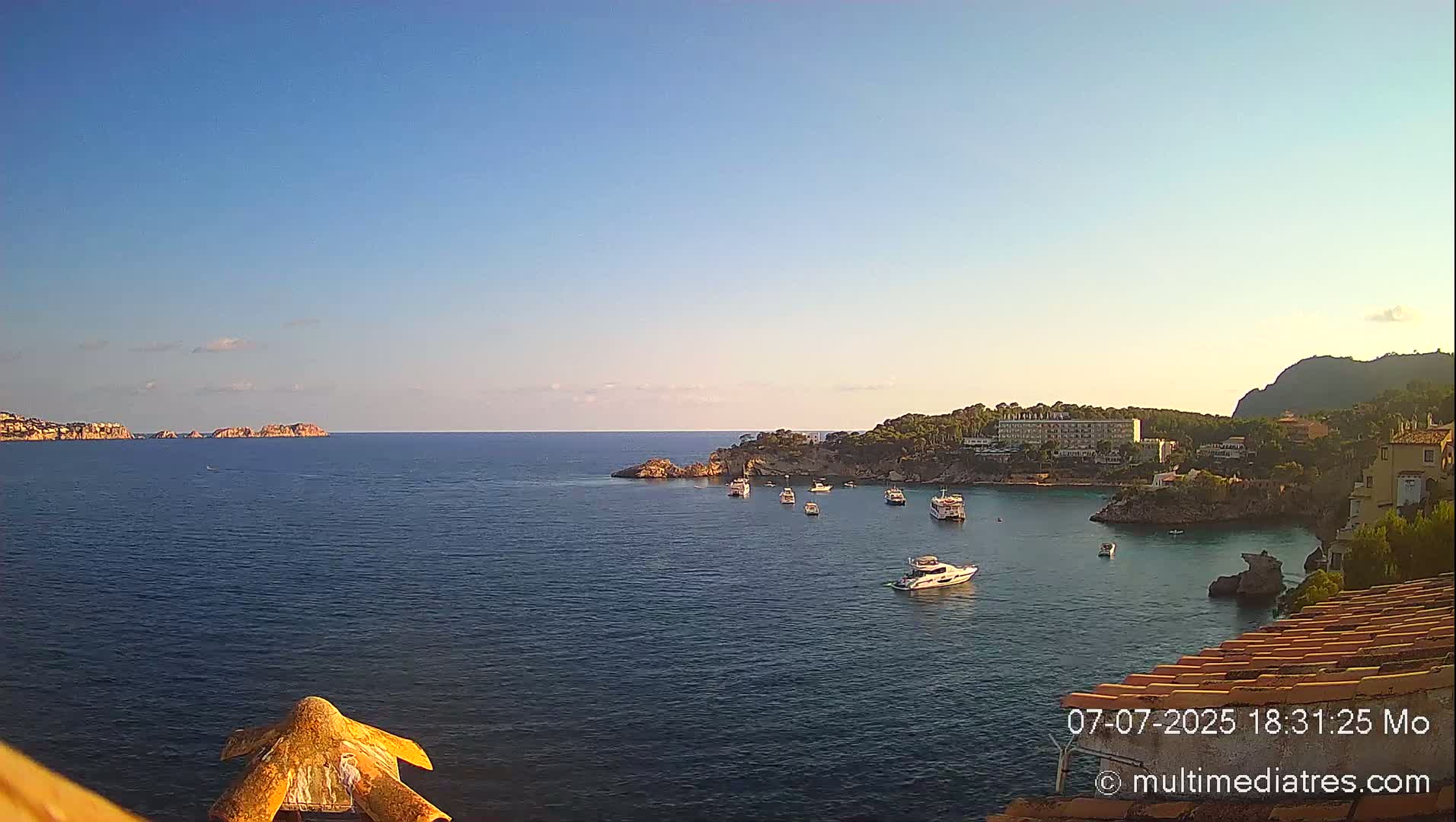Mallorca, Peguera Cala Fornells Bay Balearic Sea Live Cam, Balearic Islands, Spain