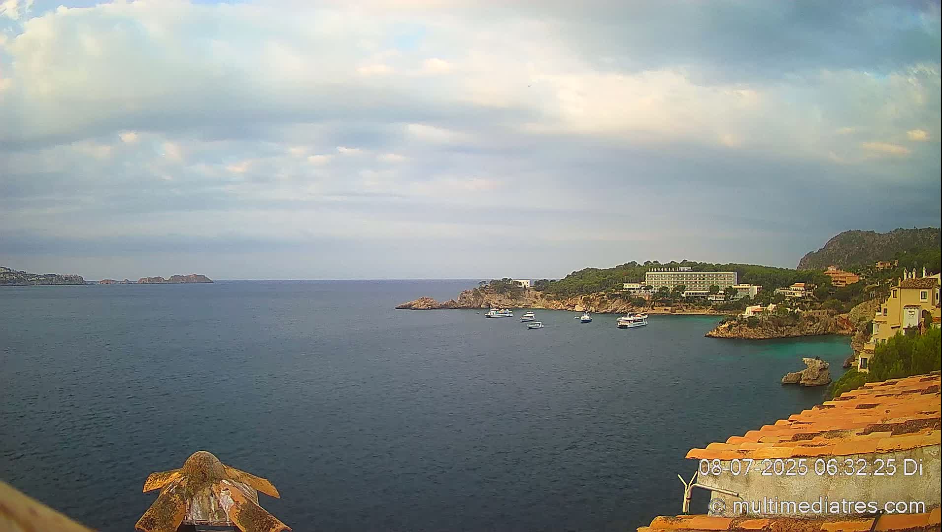 Mallorca, Peguera Cala Fornells Bay Balearic Sea Live Cam, Balearic Islands, Spain