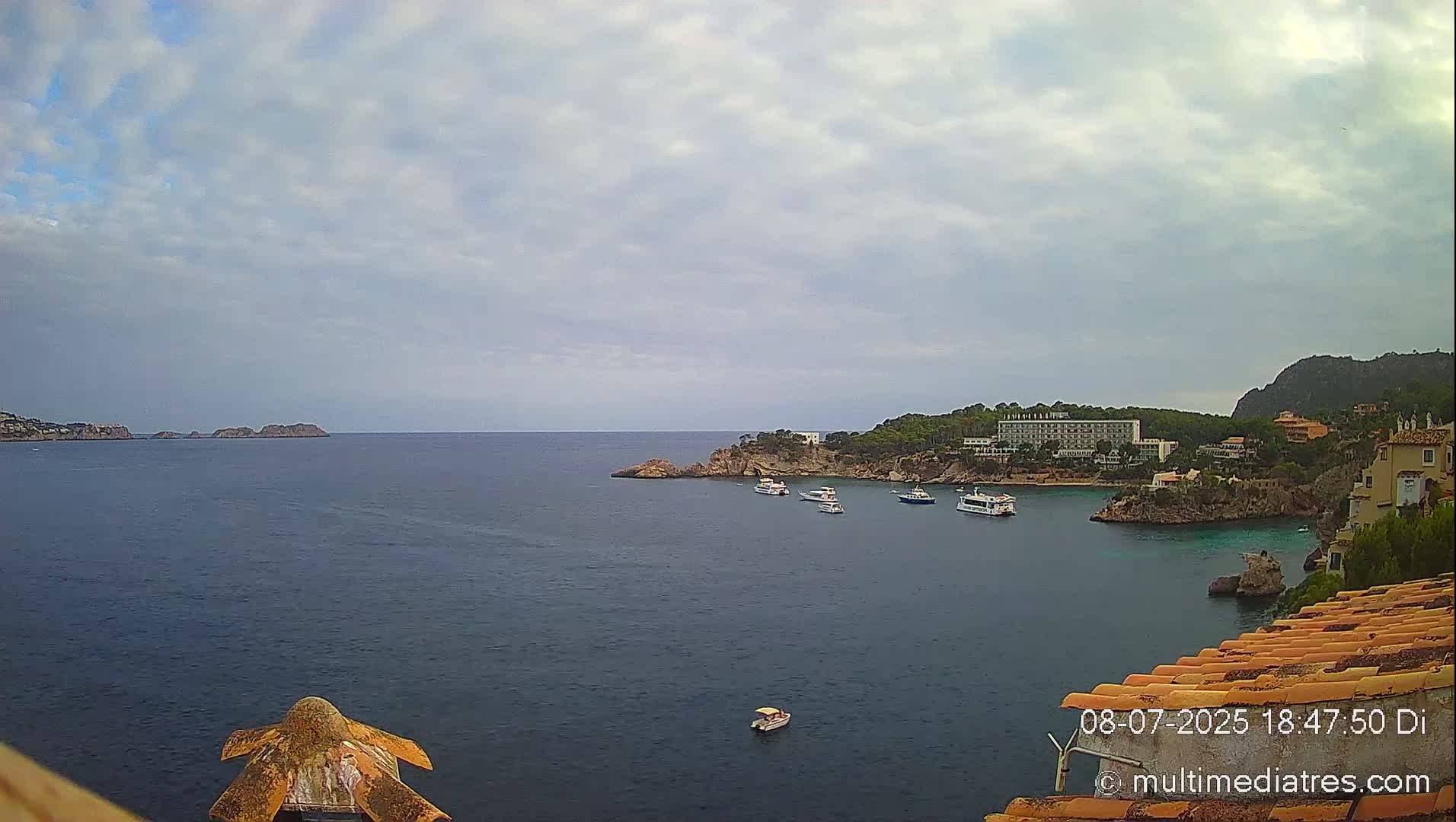 Mallorca, Peguera Cala Fornells Bay Balearic Sea Live Cam, Balearic Islands, Spain
