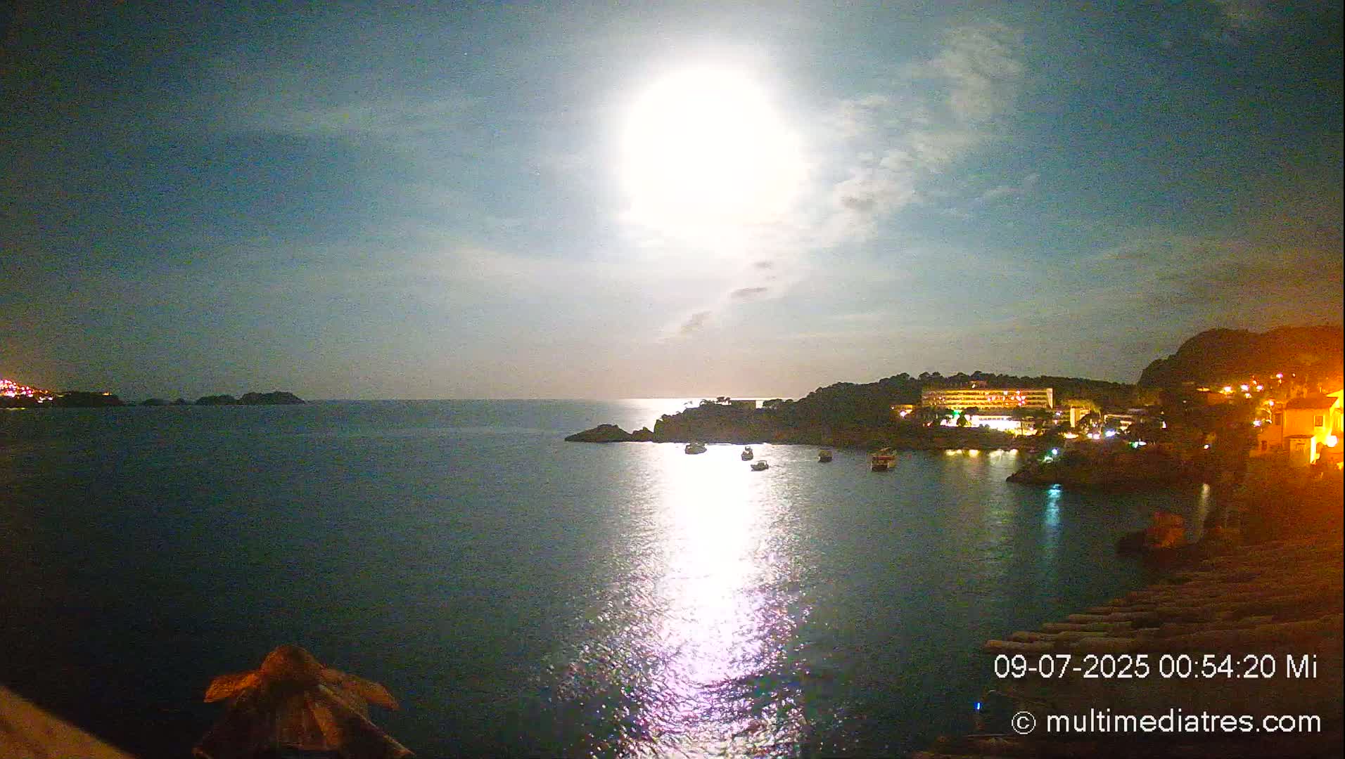 Mallorca, Peguera Cala Fornells Bay Balearic Sea Live Cam, Balearic Islands, Spain