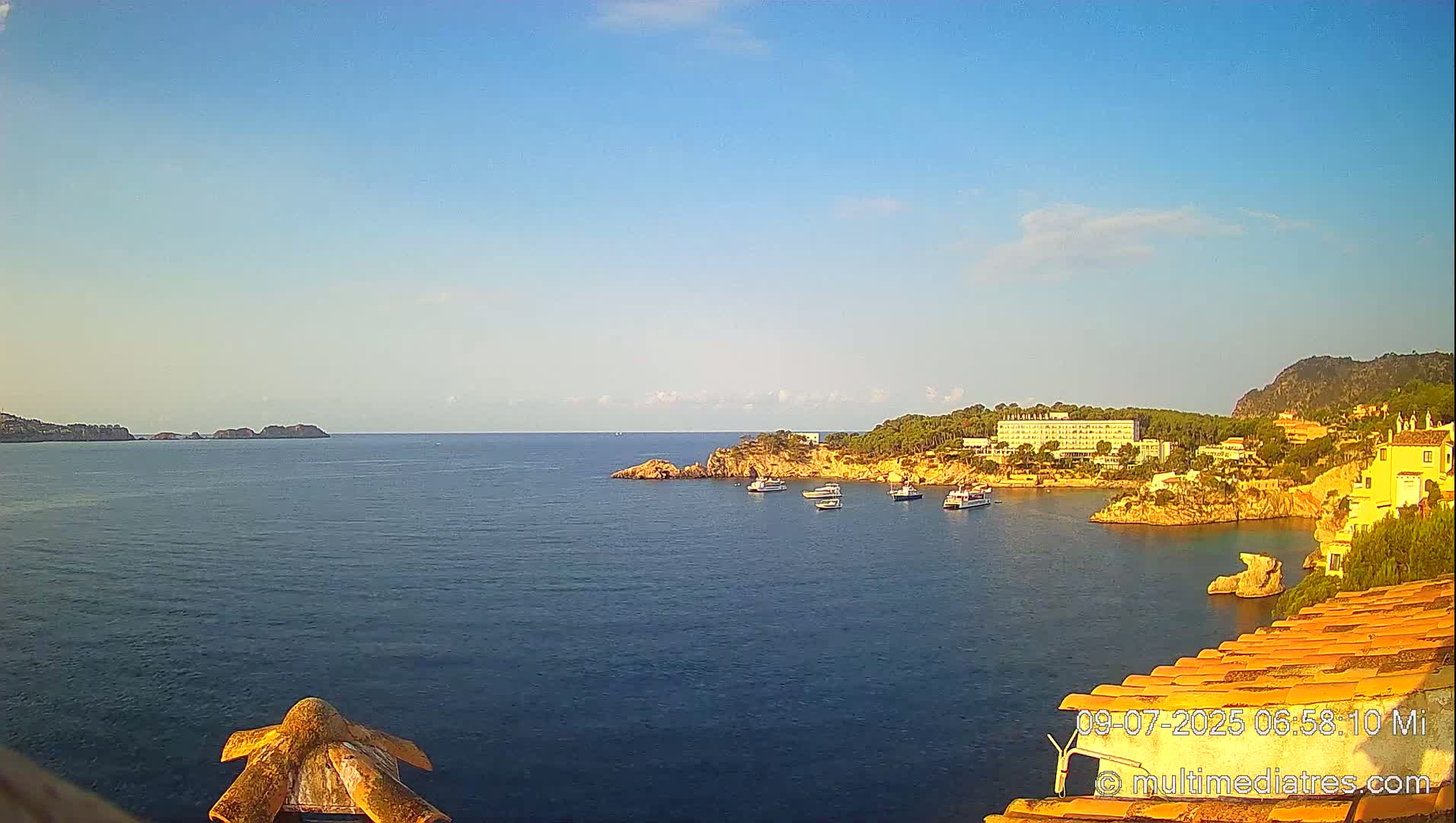 Mallorca, Peguera Cala Fornells Bay Balearic Sea Live Cam, Balearic Islands, Spain