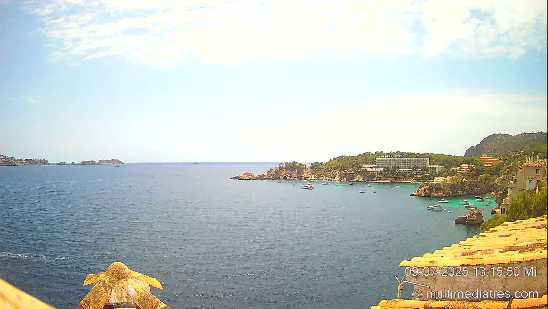 Mallorca, Peguera Cala Fornells Bay Balearic Sea Live Cam, Balearic Islands, Spain