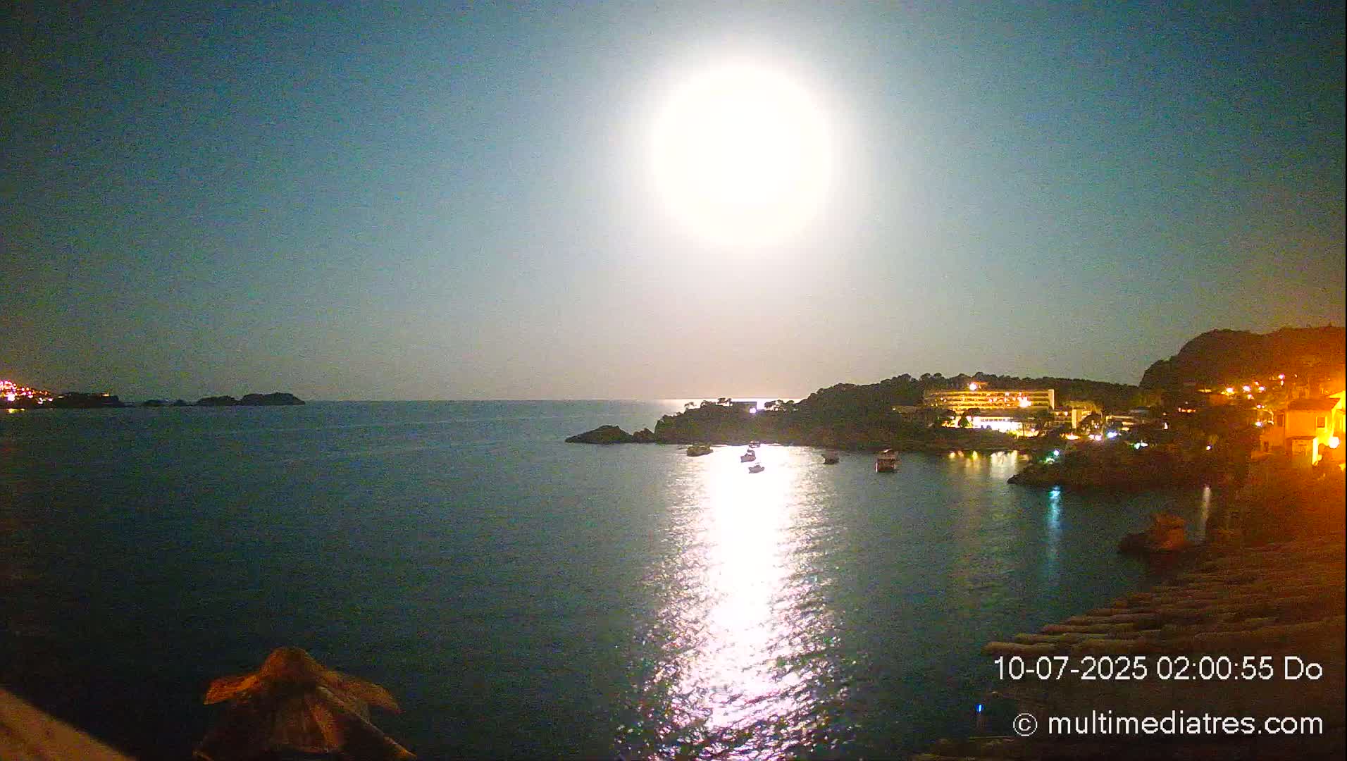 Mallorca, Peguera Cala Fornells Bay Balearic Sea Live Cam, Balearic Islands, Spain