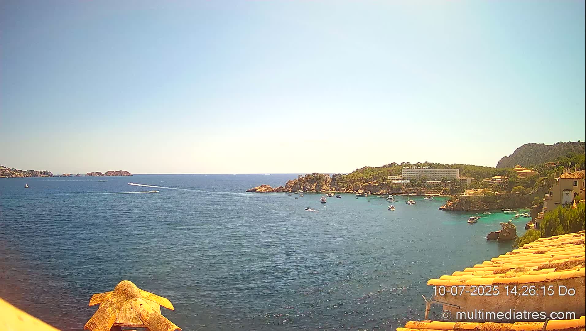 Mallorca, Peguera Cala Fornells Bay Balearic Sea Live Cam, Balearic Islands, Spain