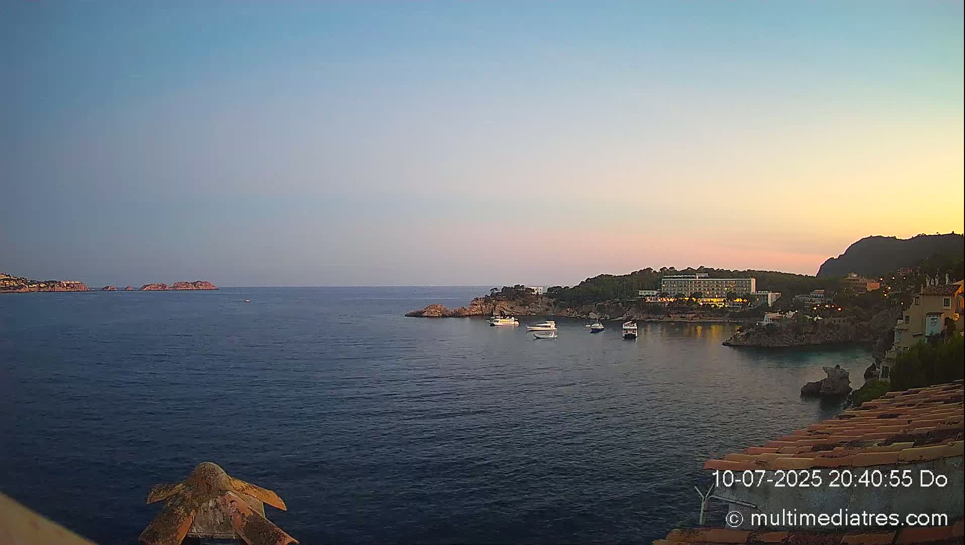 Mallorca, Peguera Cala Fornells Bay Balearic Sea Live Cam, Balearic Islands, Spain