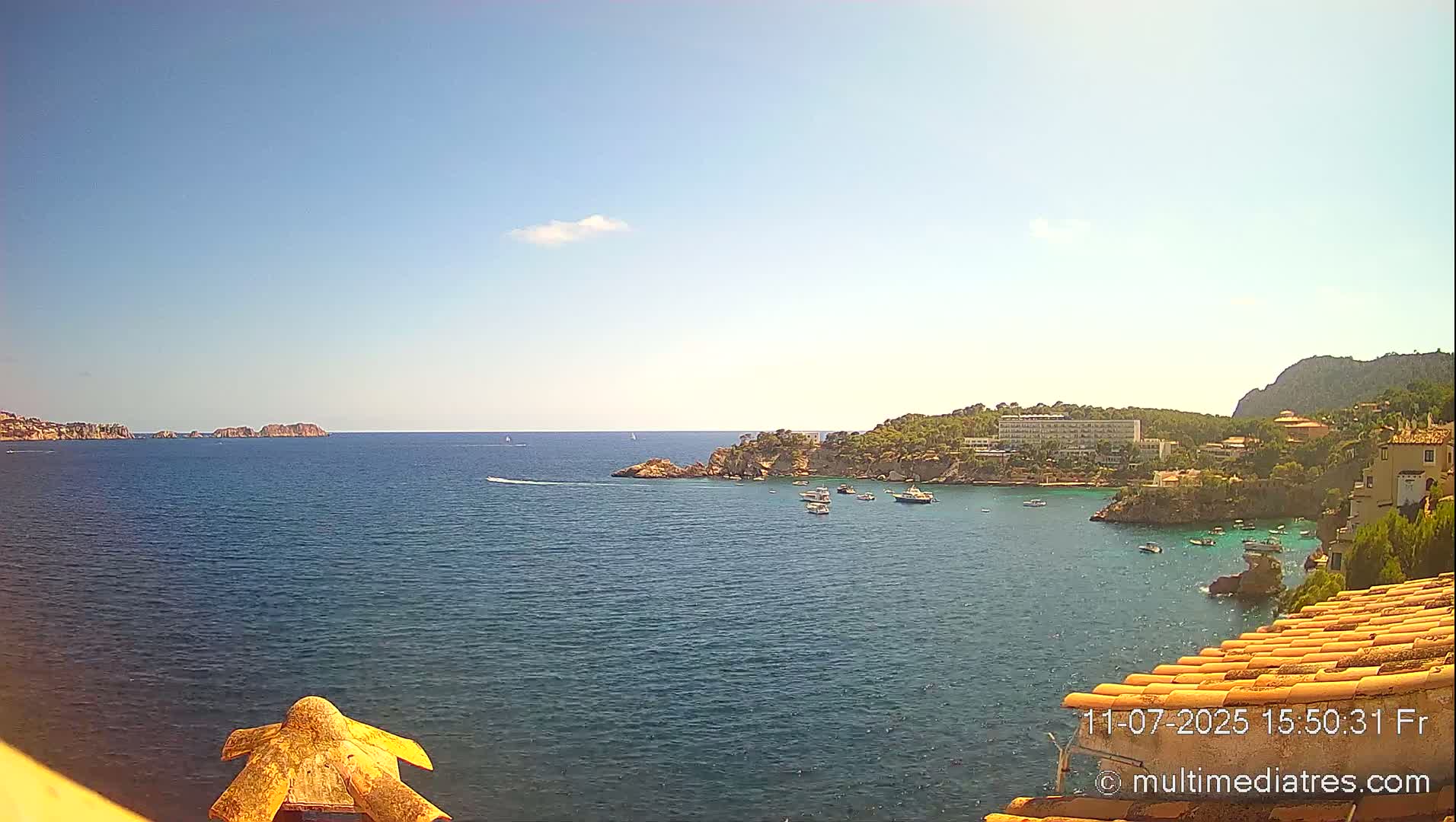 Mallorca, Peguera Cala Fornells Bay Balearic Sea Live Cam, Balearic Islands, Spain