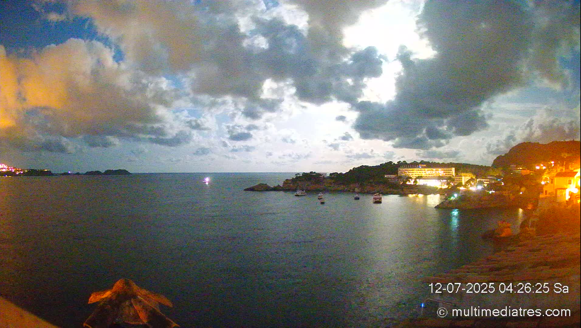 Mallorca, Peguera Cala Fornells Bay Balearic Sea Live Cam, Balearic Islands, Spain