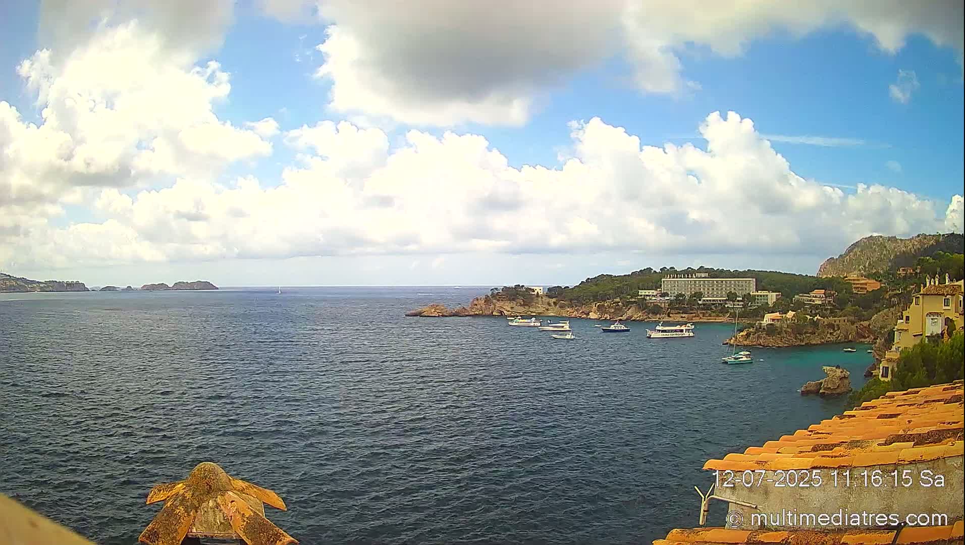 Mallorca, Peguera Cala Fornells Bay Balearic Sea Live Cam, Balearic Islands, Spain