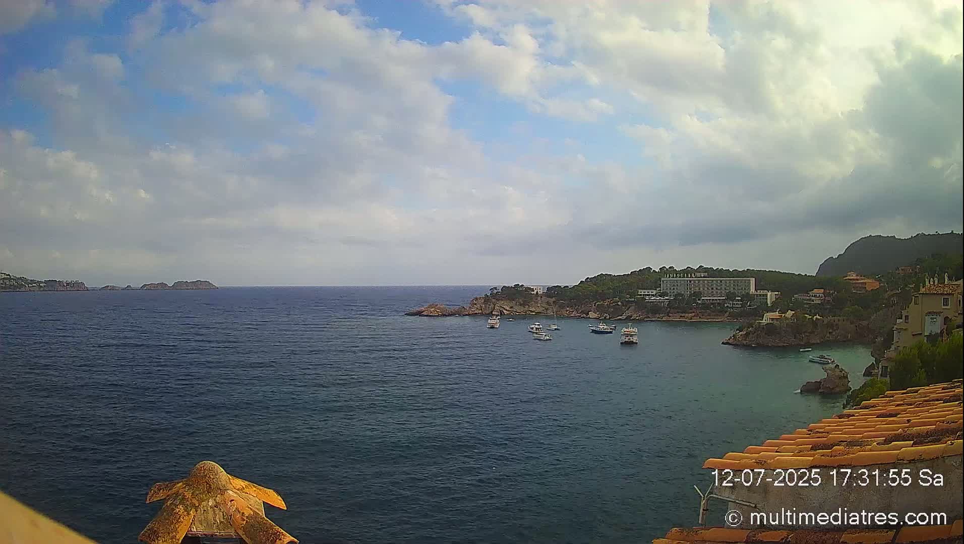 Mallorca, Peguera Cala Fornells Bay Balearic Sea Live Cam, Balearic Islands, Spain