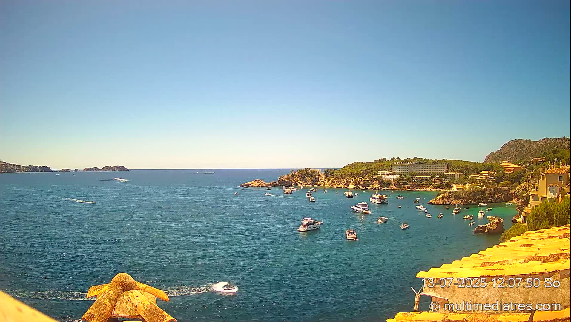 Mallorca, Peguera Cala Fornells Bay Balearic Sea Live Cam, Balearic Islands, Spain