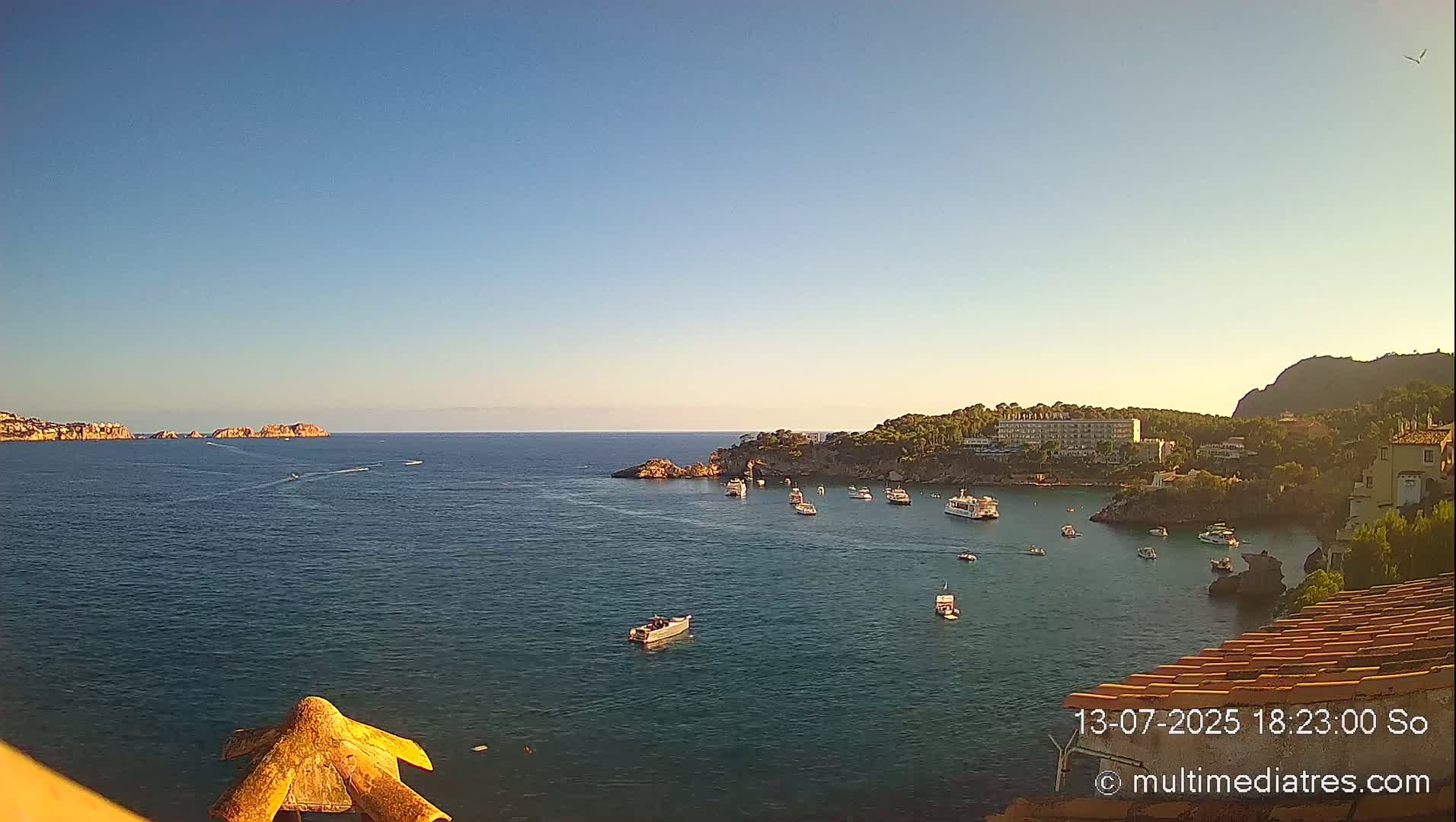 Mallorca, Peguera Cala Fornells Bay Balearic Sea Live Cam, Balearic Islands, Spain