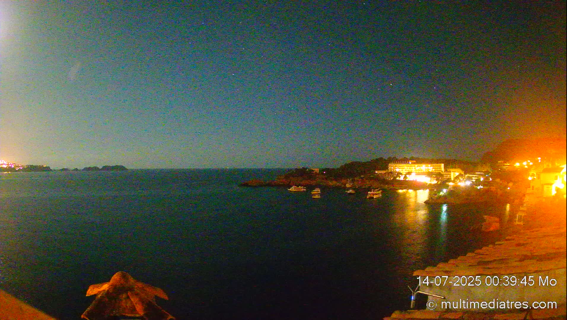 Mallorca, Peguera Cala Fornells Bay Balearic Sea Live Cam, Balearic Islands, Spain