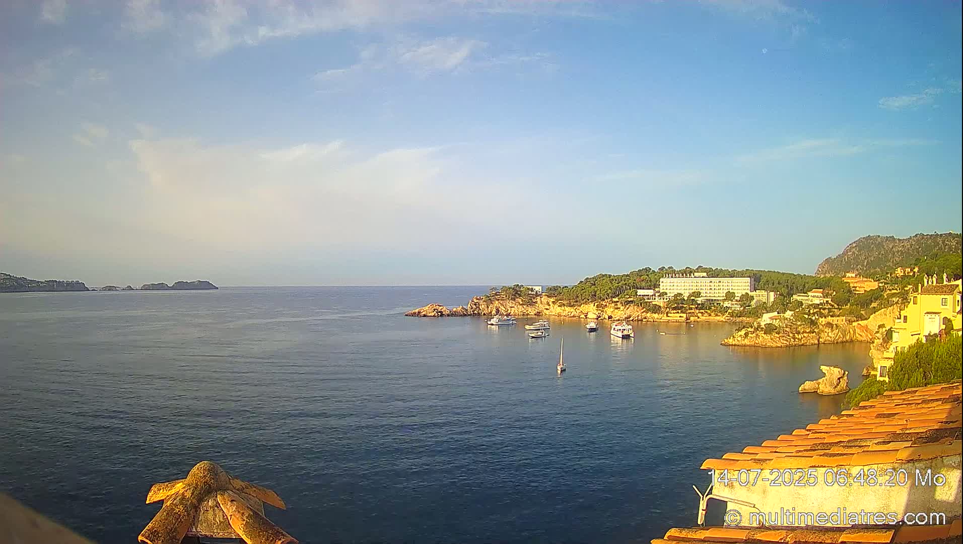 Mallorca, Peguera Cala Fornells Bay Balearic Sea Live Cam, Balearic Islands, Spain