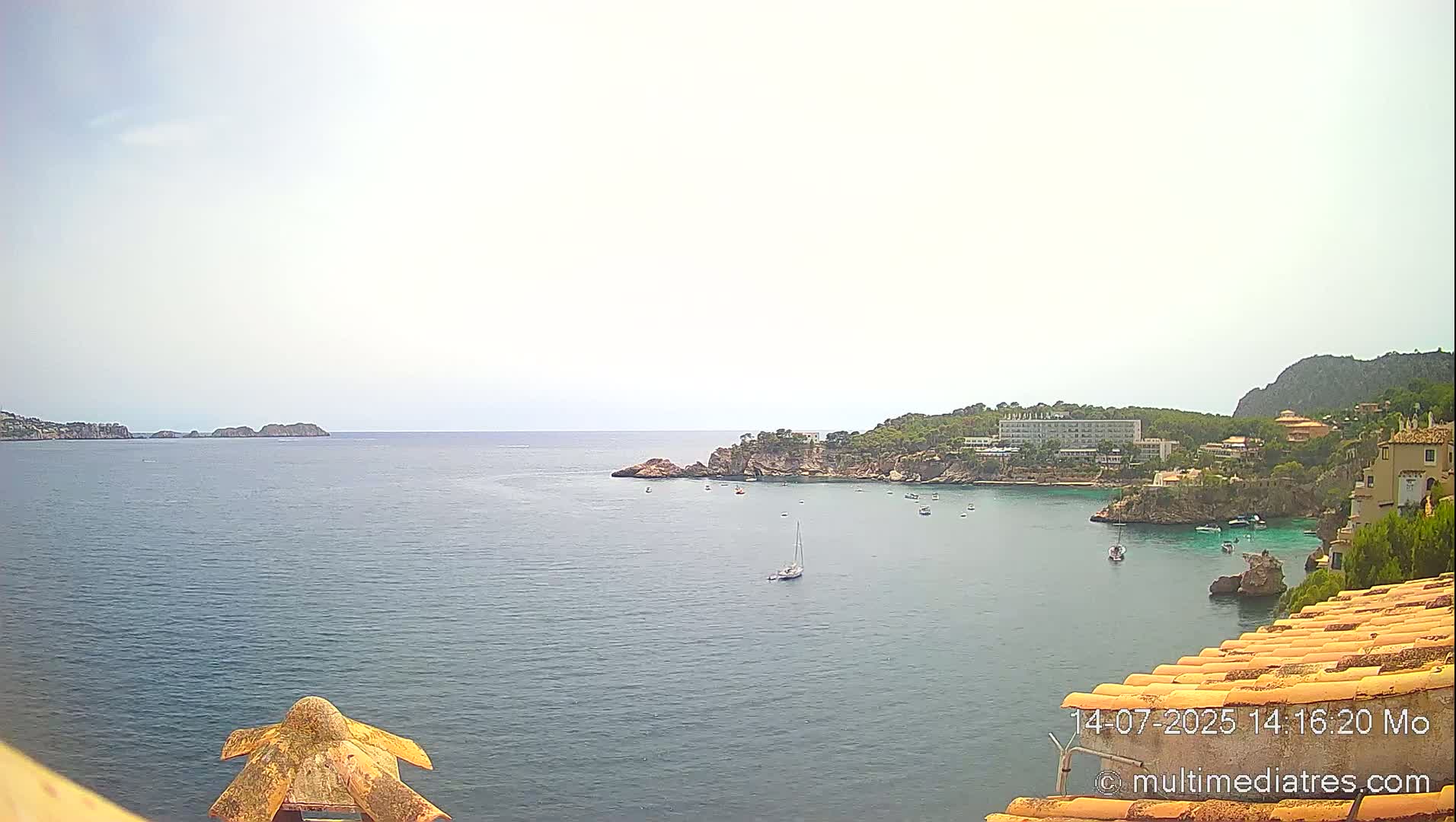 Mallorca, Peguera Cala Fornells Bay Balearic Sea Live Cam, Balearic Islands, Spain