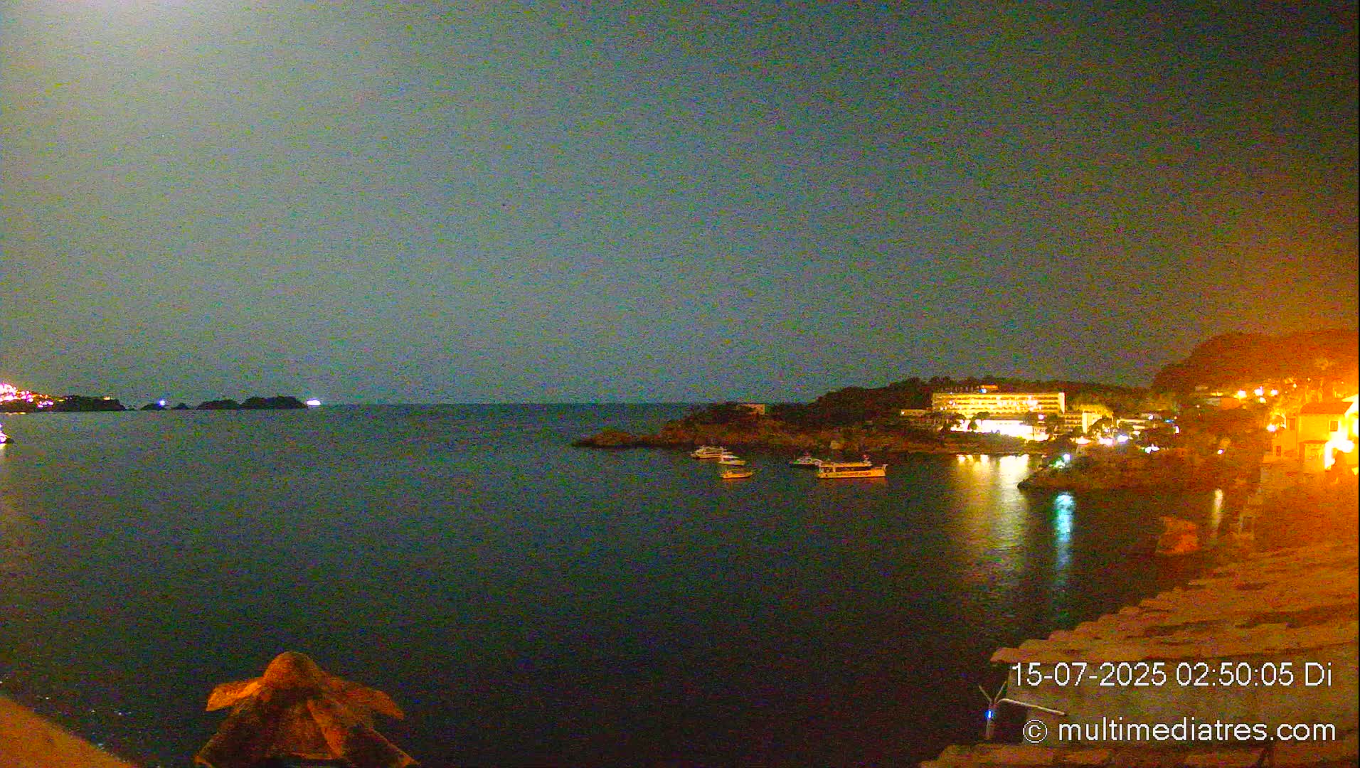 Mallorca, Peguera Cala Fornells Bay Balearic Sea Live Cam, Balearic Islands, Spain