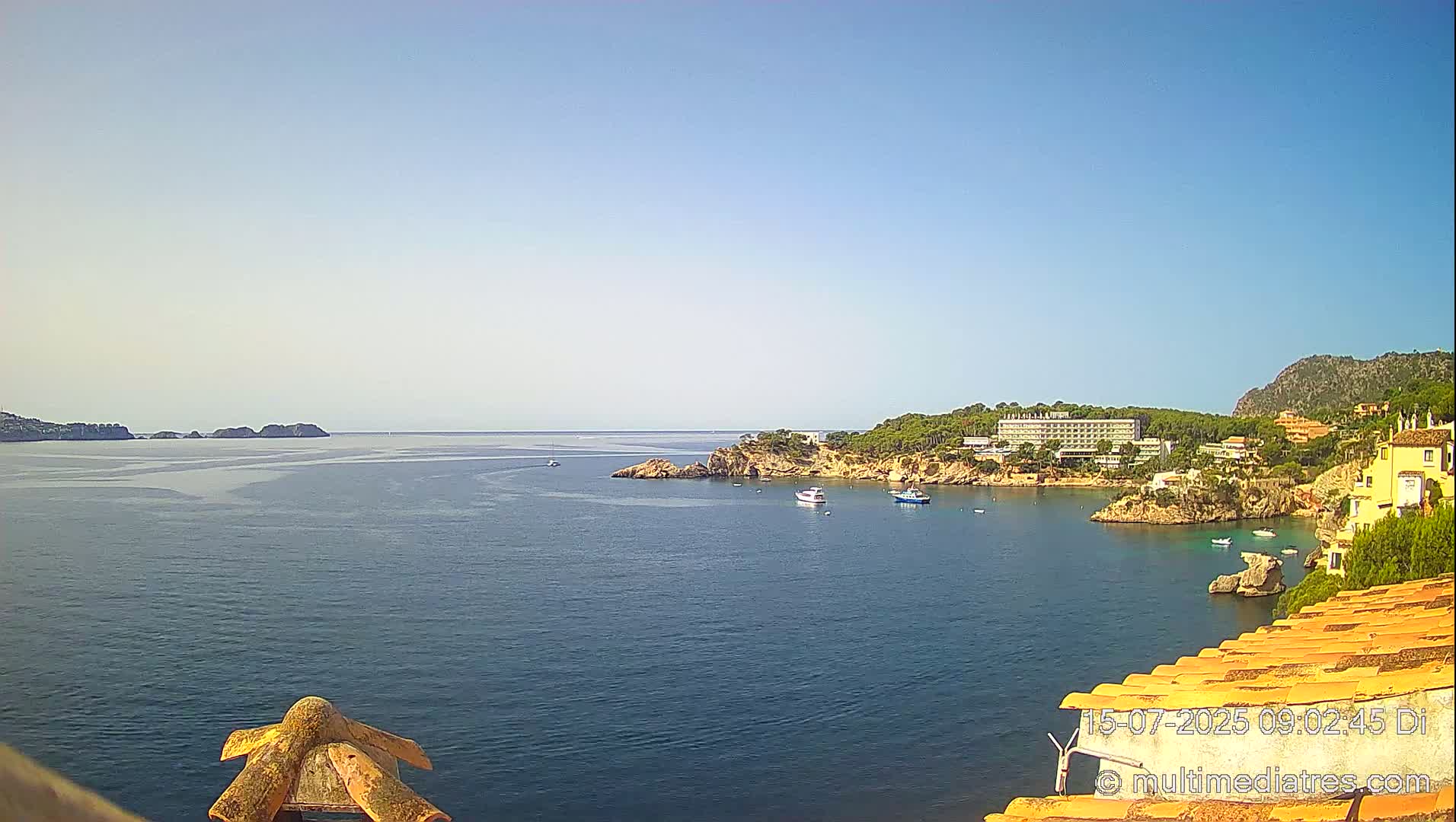 Mallorca, Peguera Cala Fornells Bay Balearic Sea Live Cam, Balearic Islands, Spain