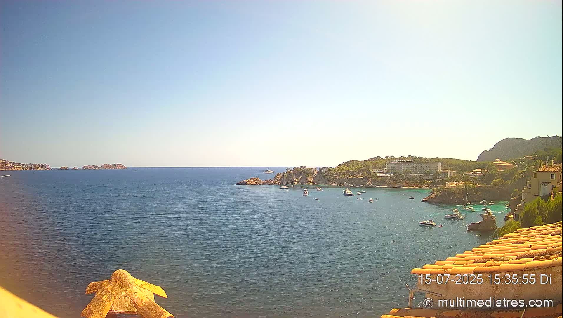Mallorca, Peguera Cala Fornells Bay Balearic Sea Live Cam, Balearic Islands, Spain