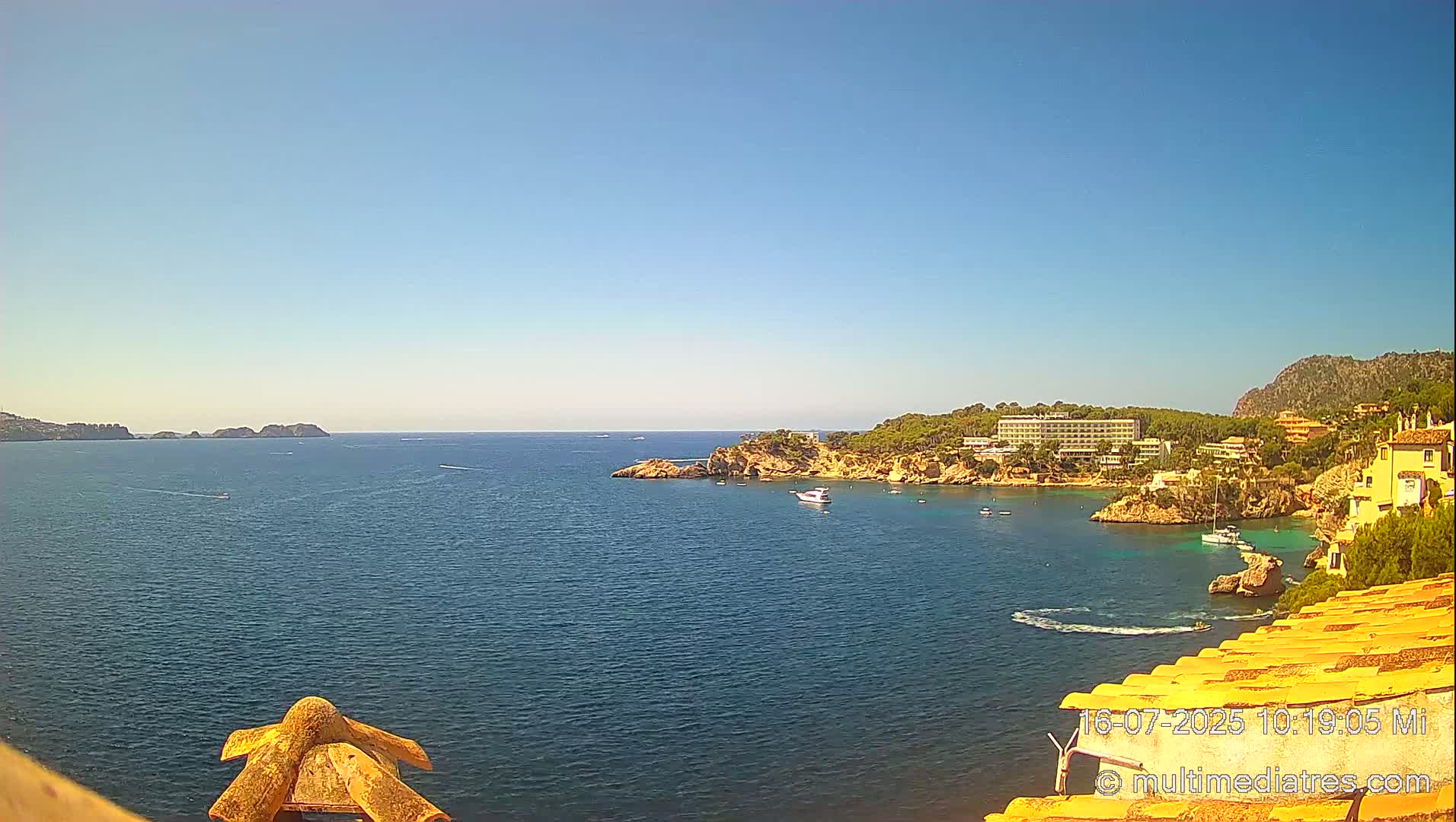 Mallorca, Peguera Cala Fornells Bay Balearic Sea Live Cam, Balearic Islands, Spain