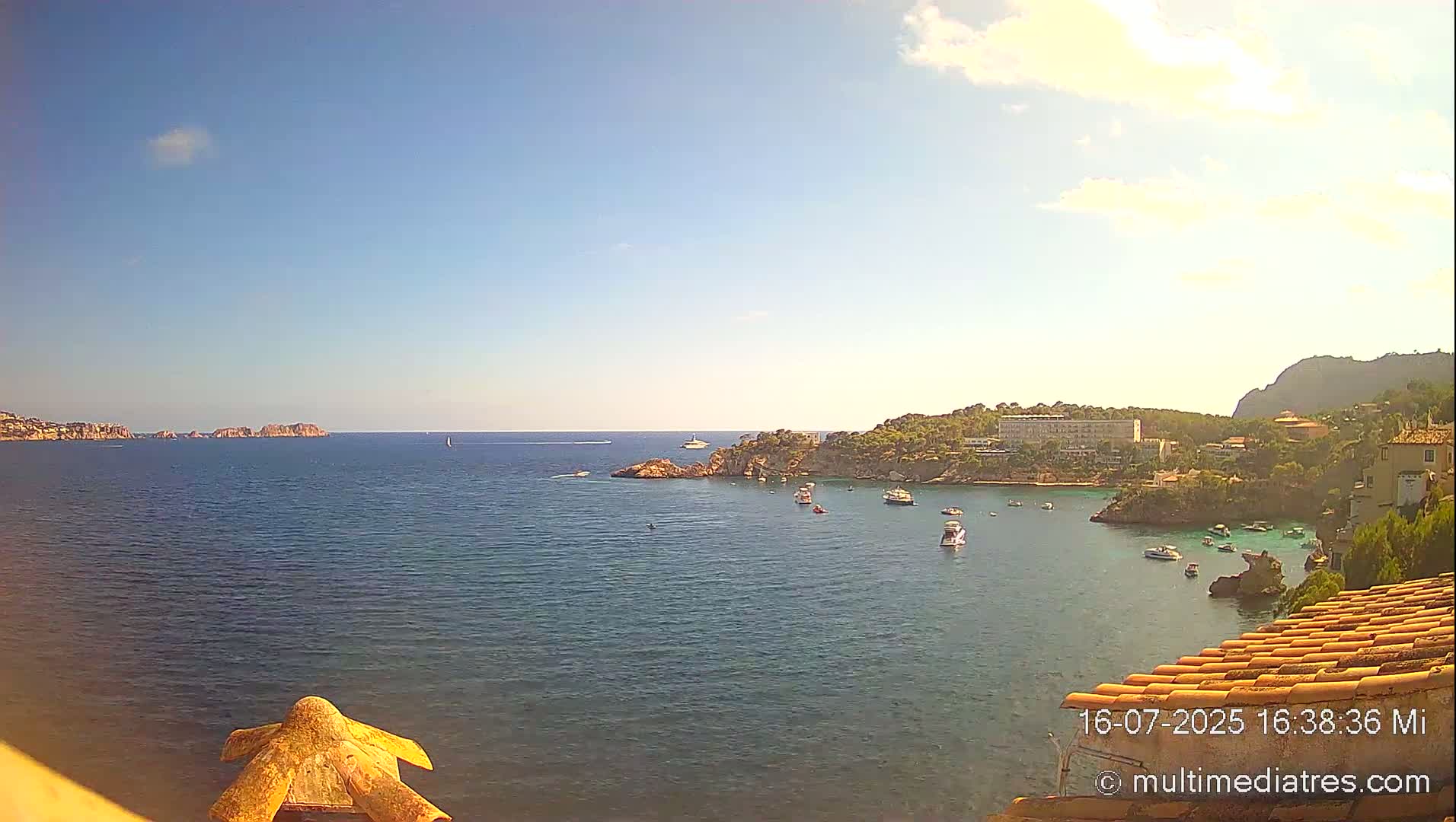 Mallorca, Peguera Cala Fornells Bay Balearic Sea Live Cam, Balearic Islands, Spain