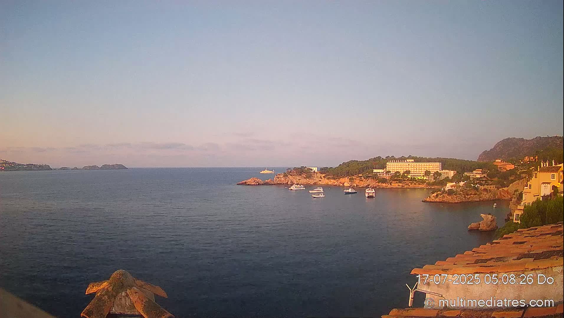 Mallorca, Peguera Cala Fornells Bay Balearic Sea Live Cam, Balearic Islands, Spain