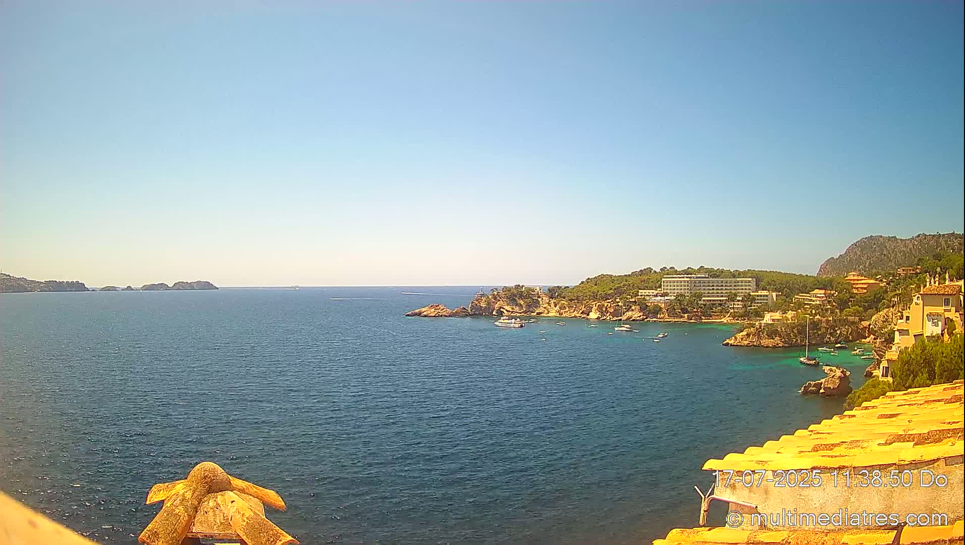 Mallorca, Peguera Cala Fornells Bay Balearic Sea Live Cam, Balearic Islands, Spain