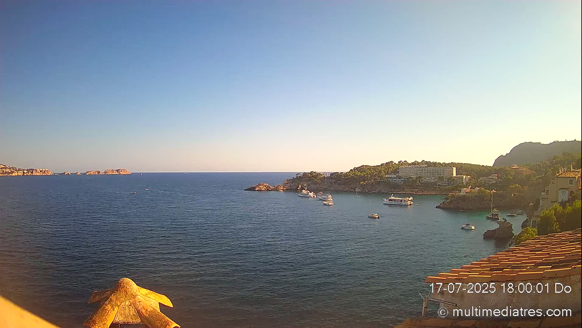 Mallorca, Peguera Cala Fornells Bay Balearic Sea Live Cam, Balearic Islands, Spain