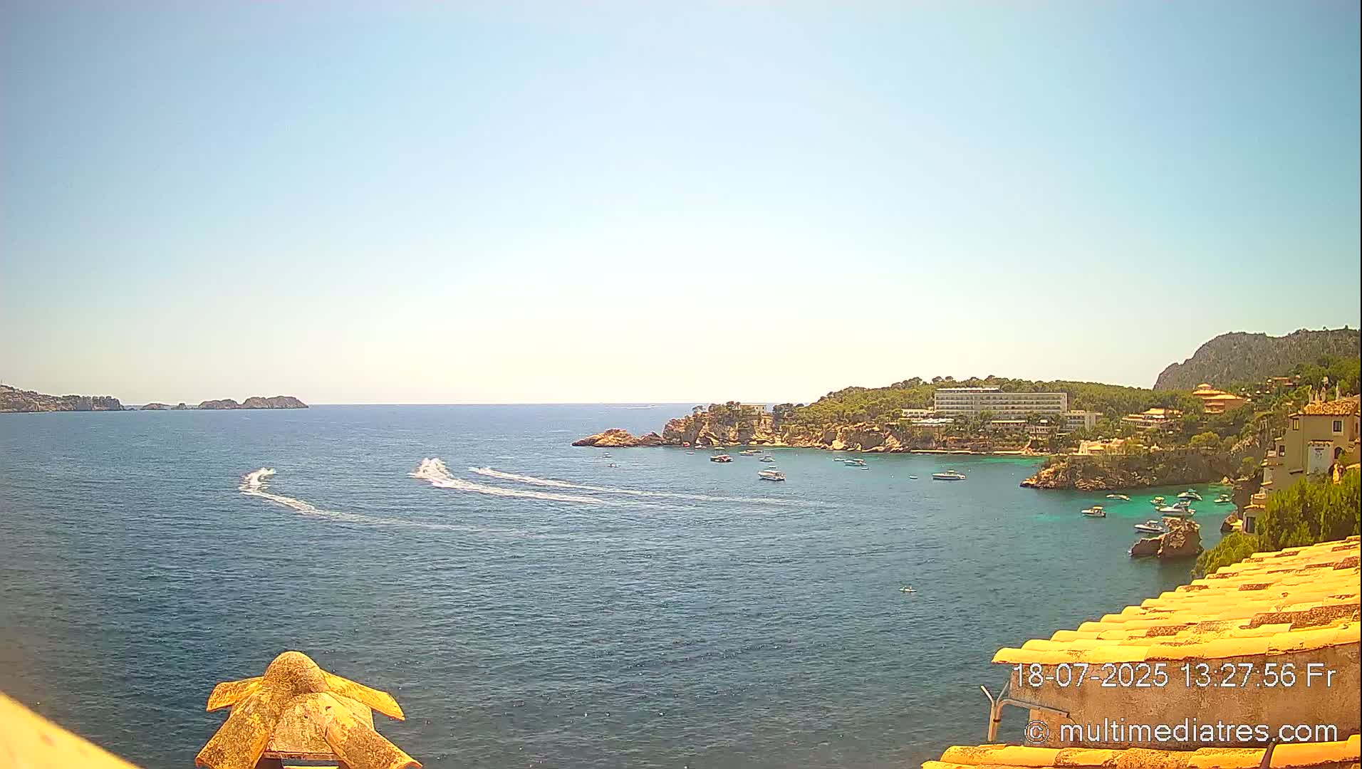 Mallorca, Peguera Cala Fornells Bay Balearic Sea Live Cam, Balearic Islands, Spain