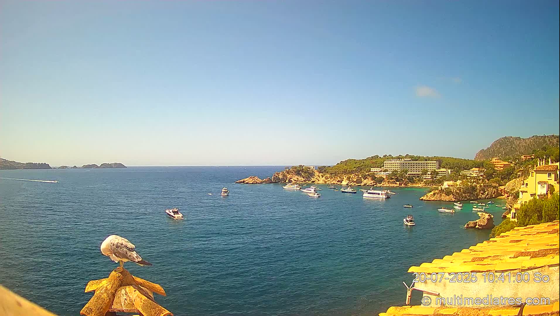 Mallorca, Peguera Cala Fornells Bay Balearic Sea Live Cam, Balearic Islands, Spain