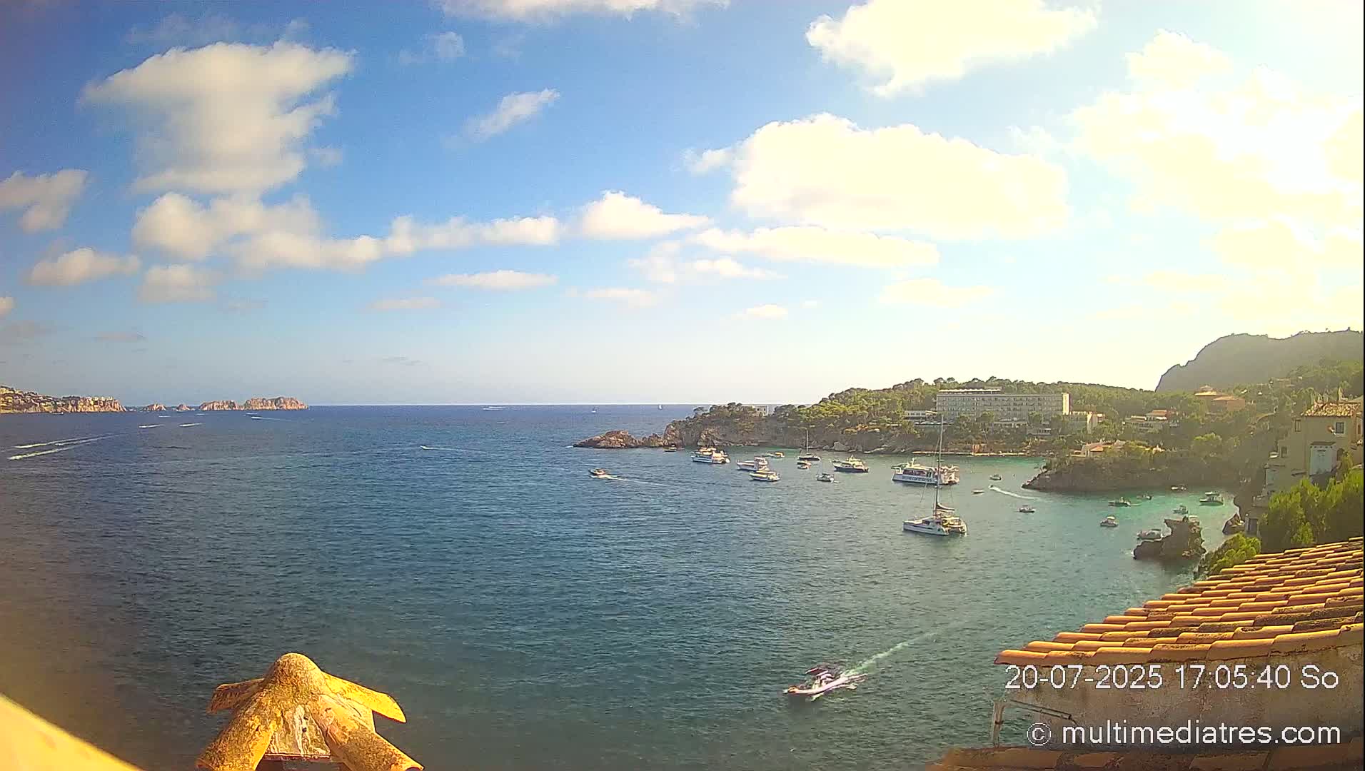 Mallorca, Peguera Cala Fornells Bay Balearic Sea Live Cam, Balearic Islands, Spain