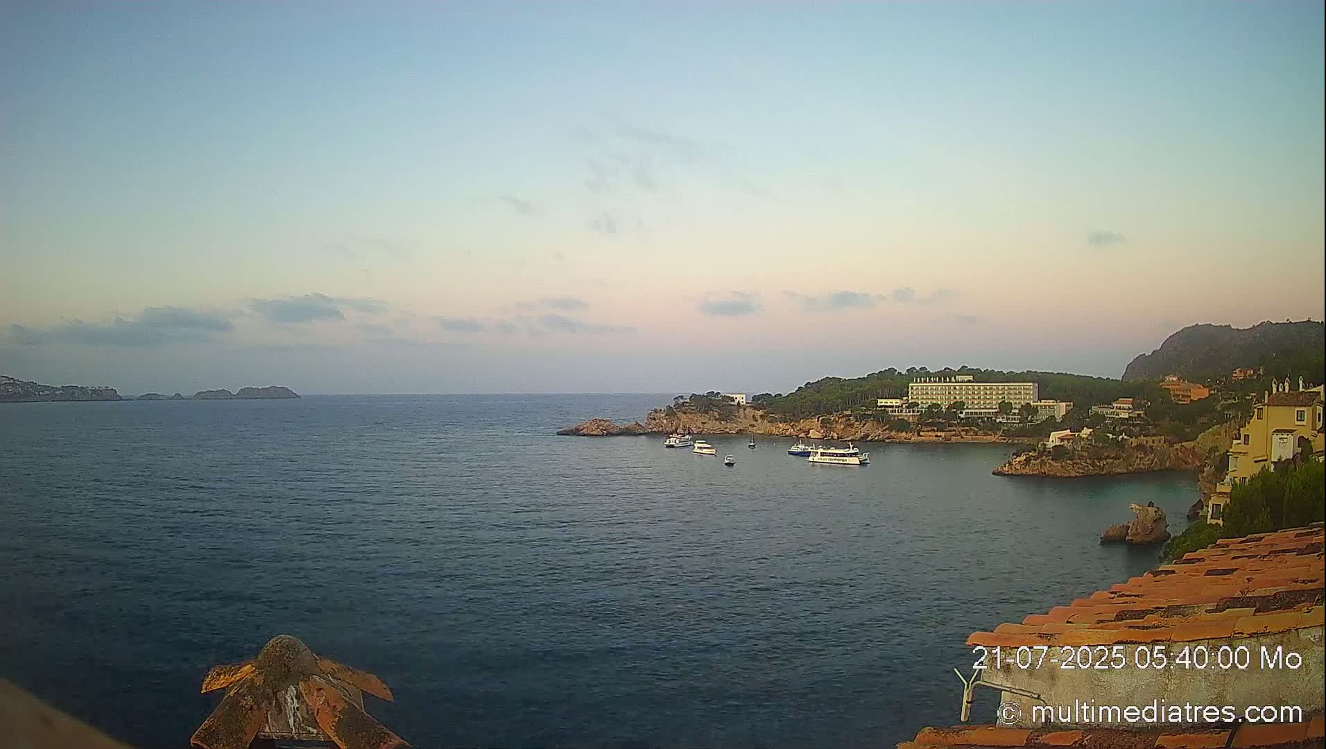 Mallorca, Peguera Cala Fornells Bay Balearic Sea Live Cam, Balearic Islands, Spain